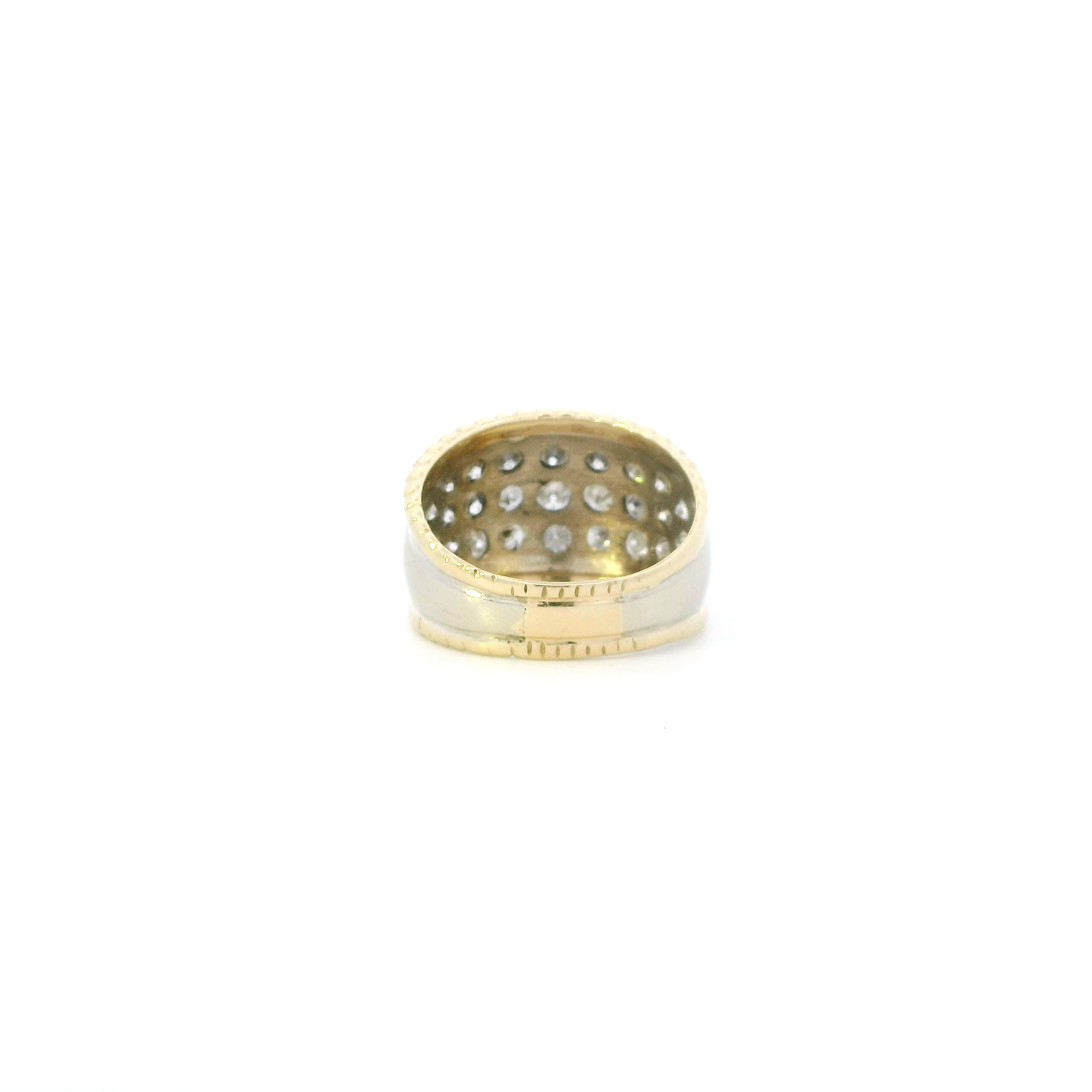 14K Yellow & White Gold Diamond Womens Ring - 1.49ct