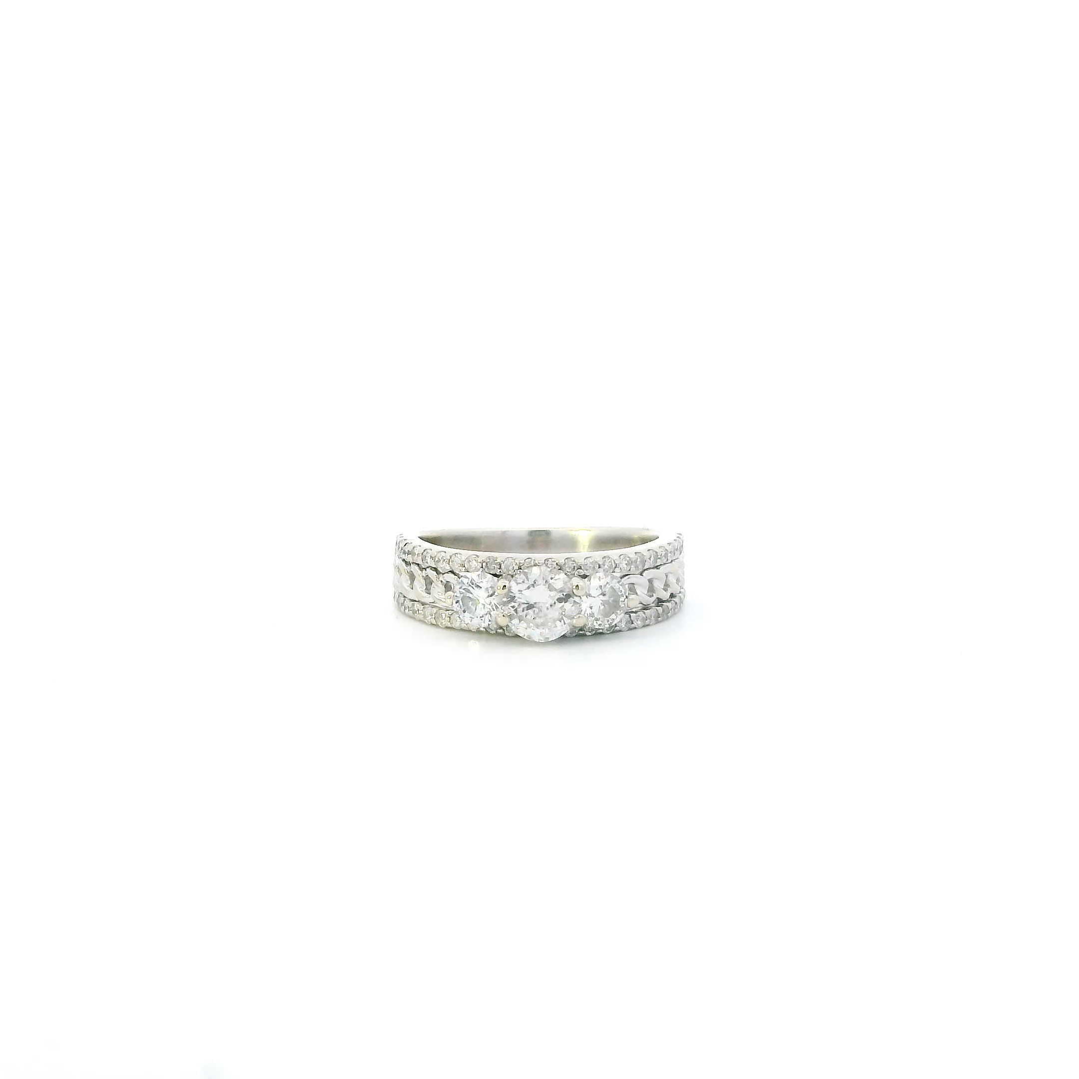 14K White Gold Diamond Womens Ring - 1.21ct