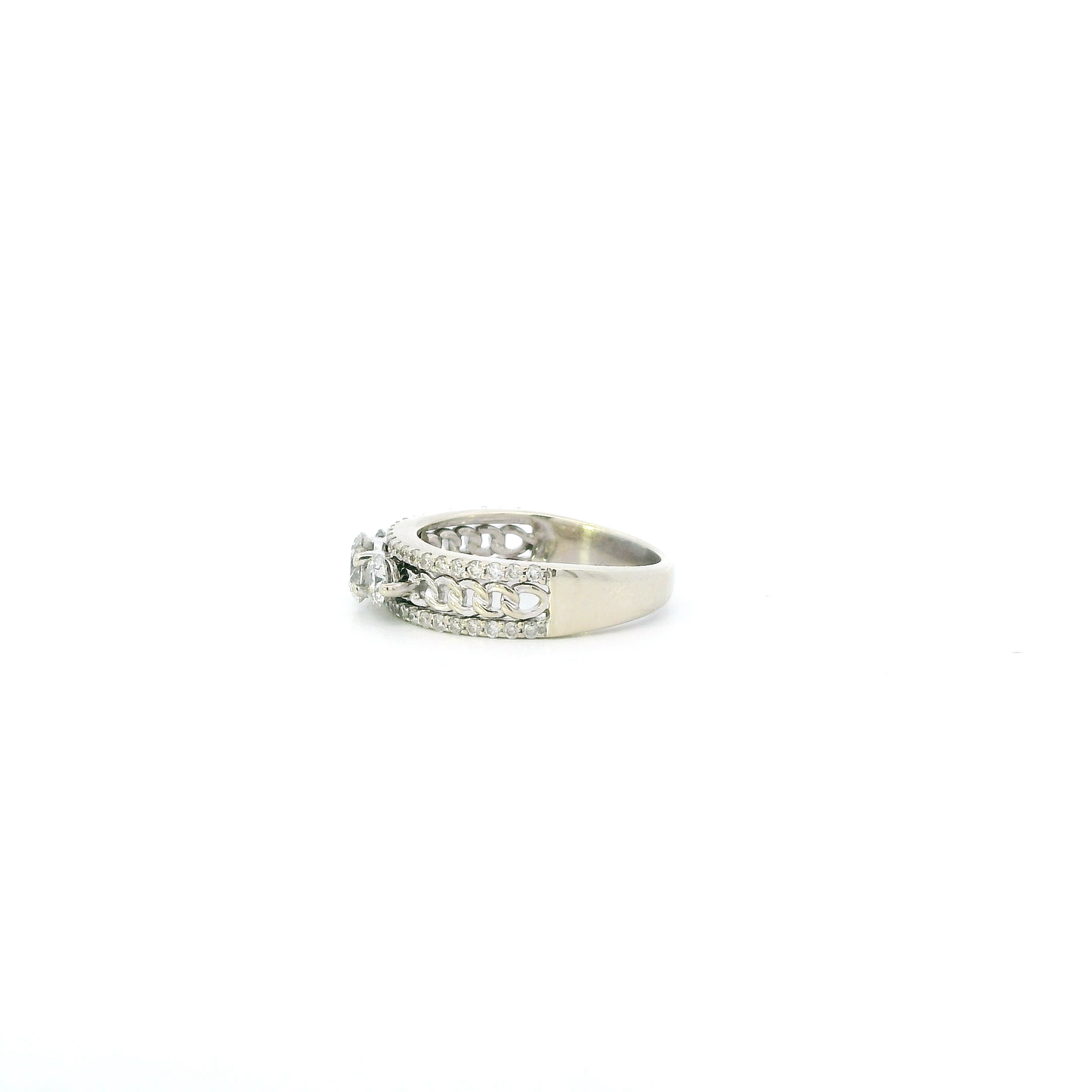 14K White Gold Diamond Womens Ring - 1.21ct