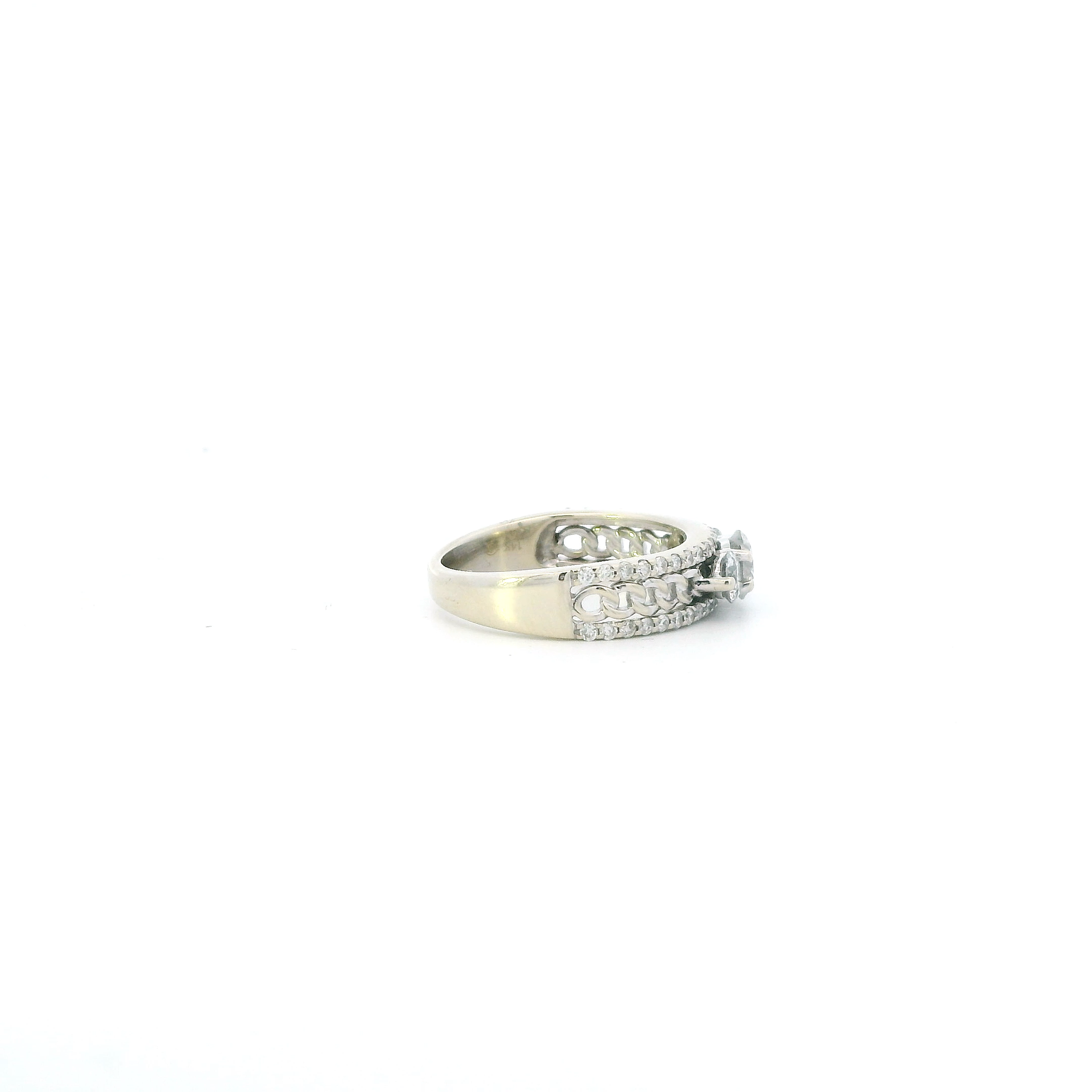 14K White Gold Diamond Womens Ring - 1.21ct