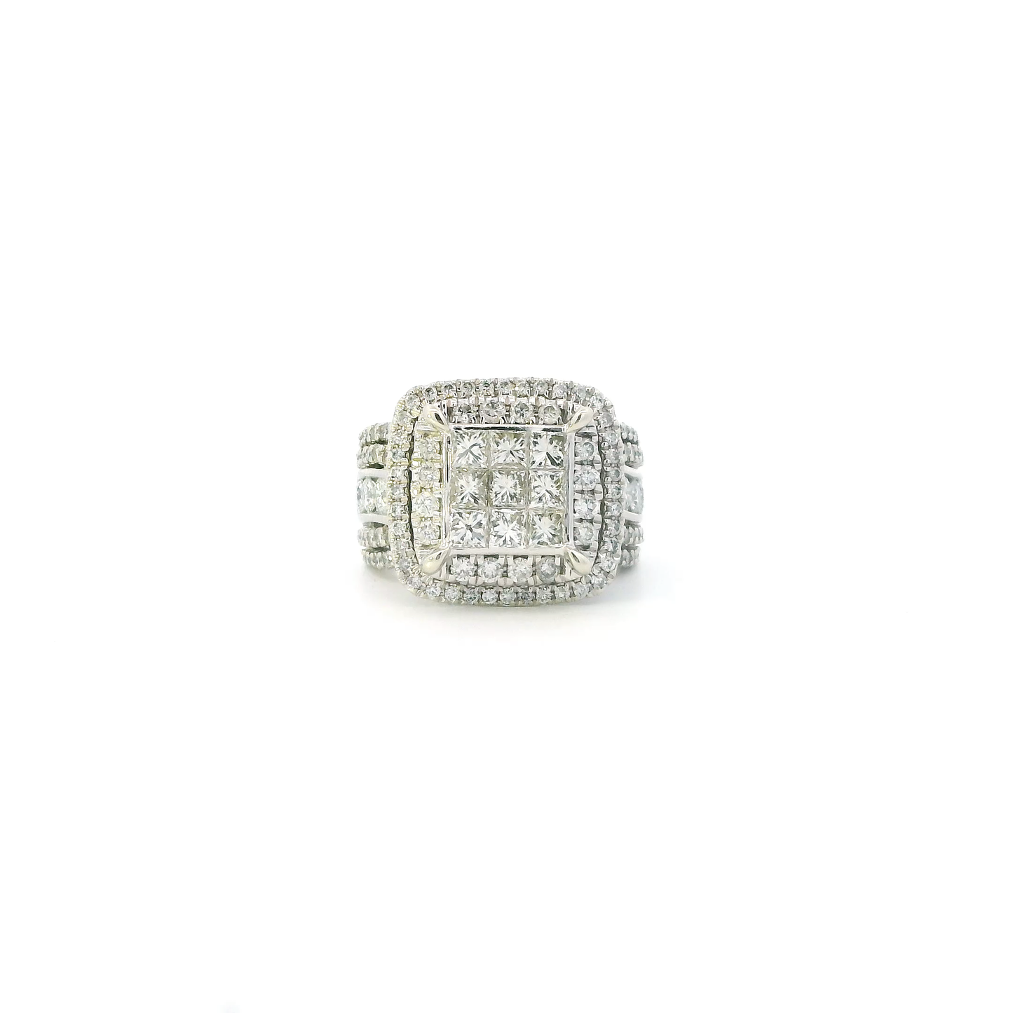 10K Yellow Gold Diamond Womens ring - 2.83ct