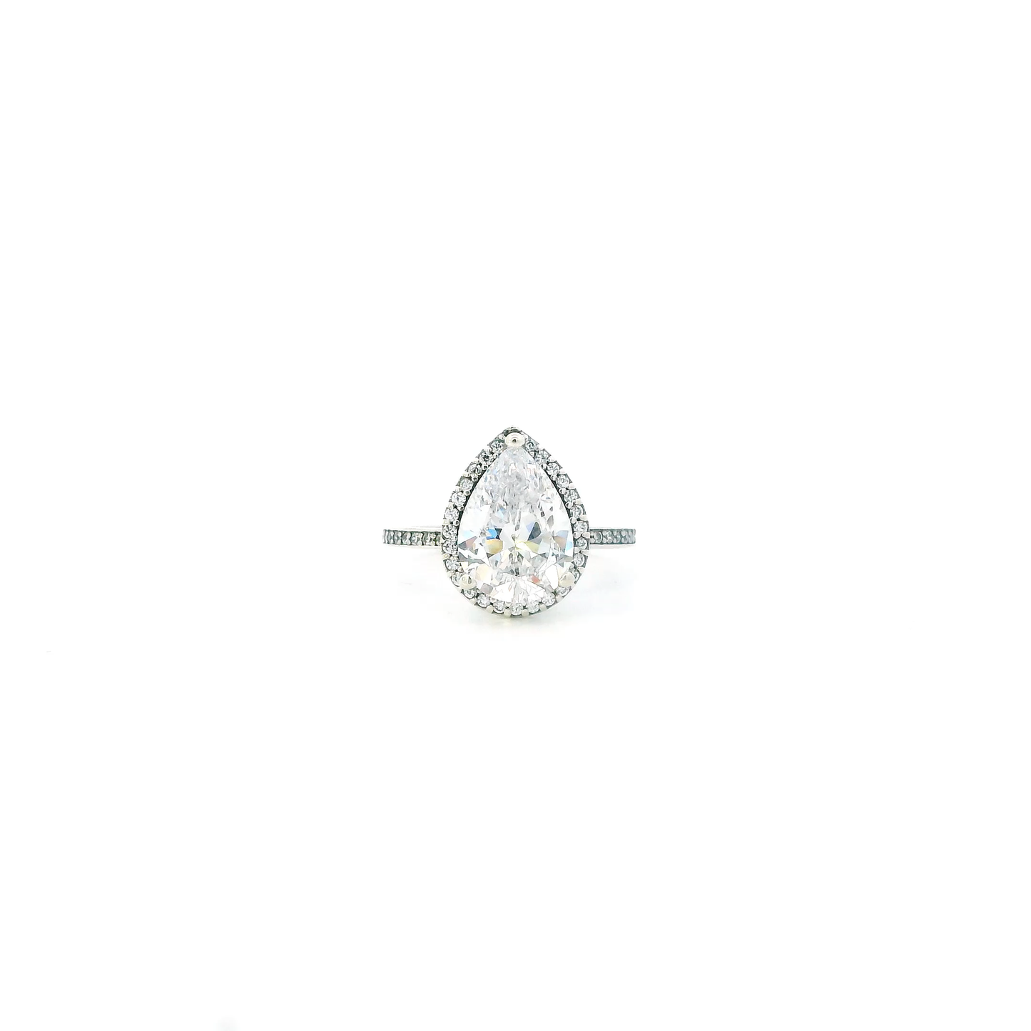 Pandora Silver Teardrop Womens Ring With Box