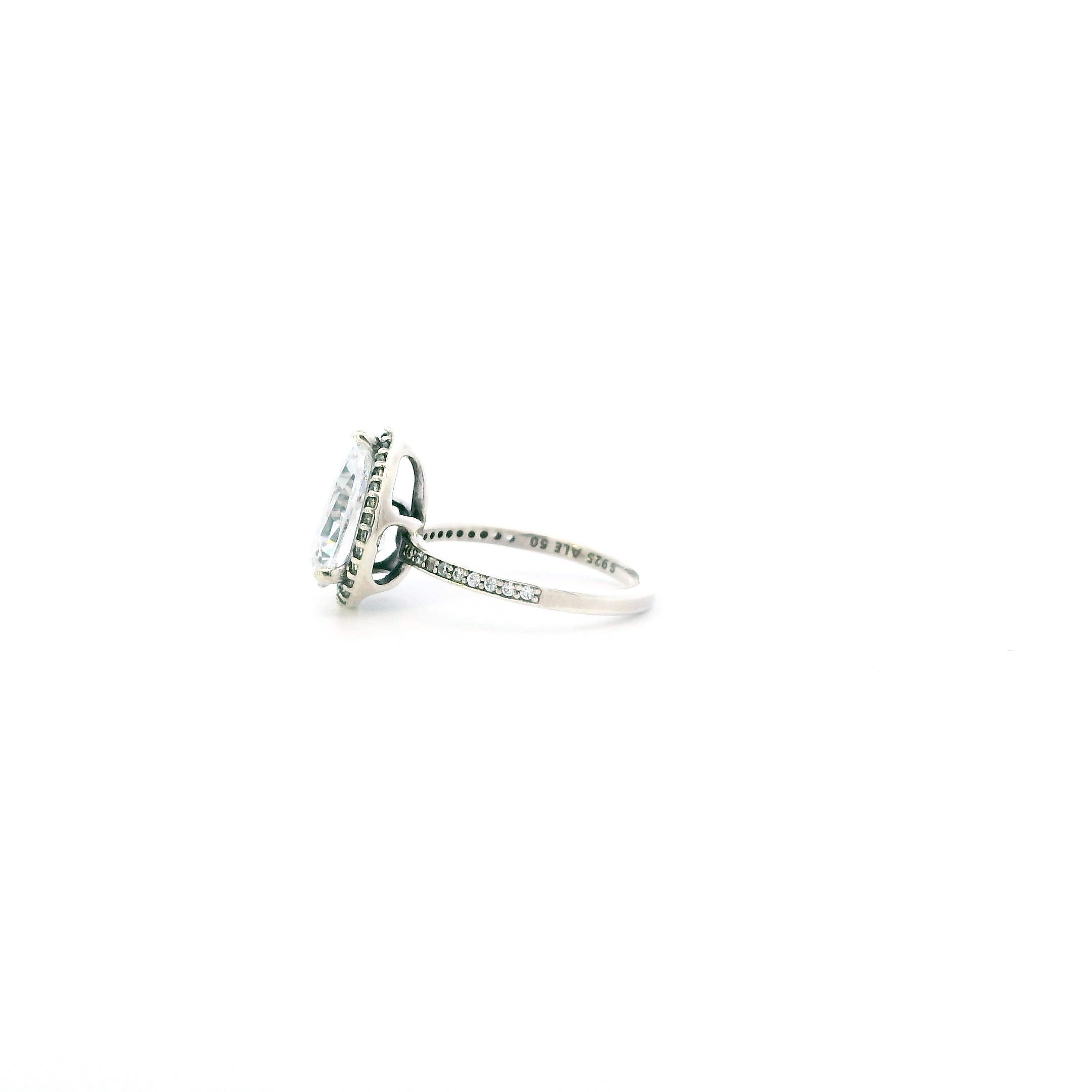 Pandora Silver Teardrop Womens Ring With Box