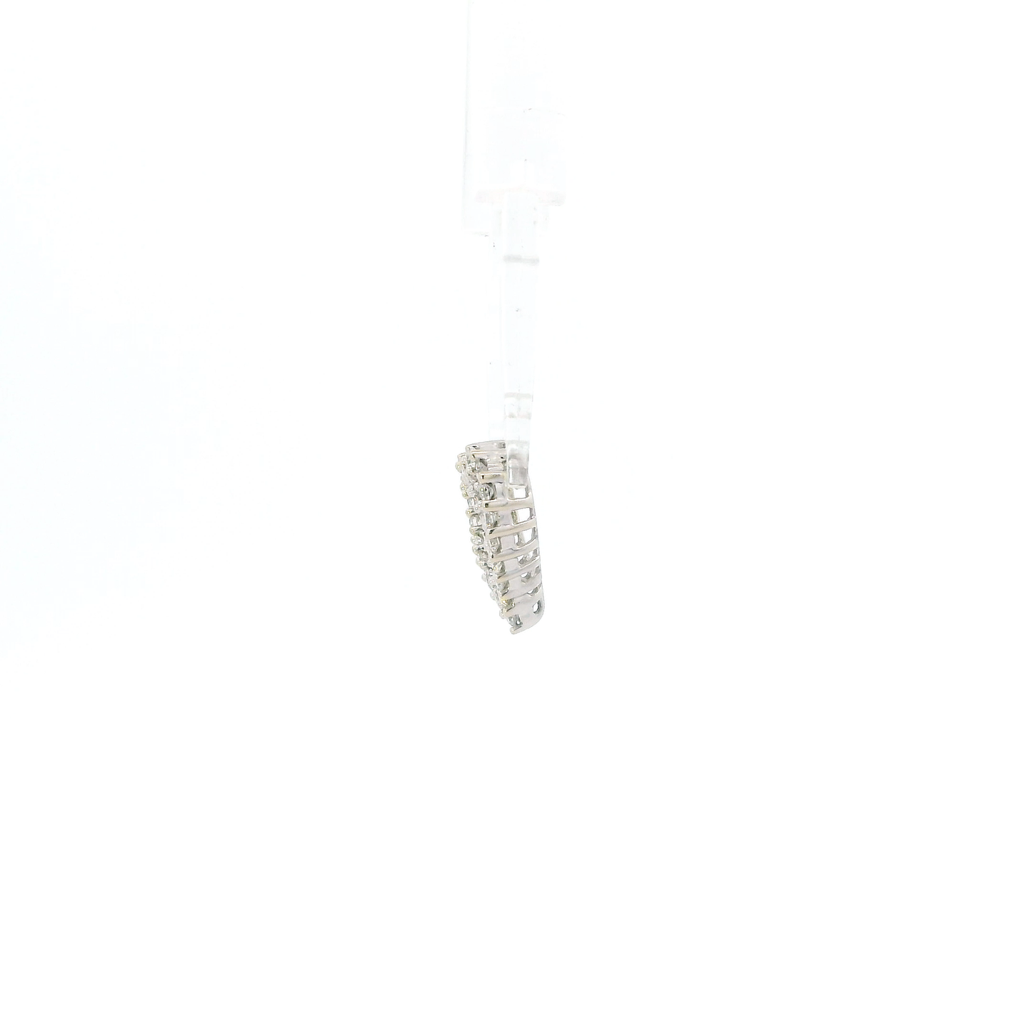 14K White Gold Diamond Heart Pendant - 0.40ct