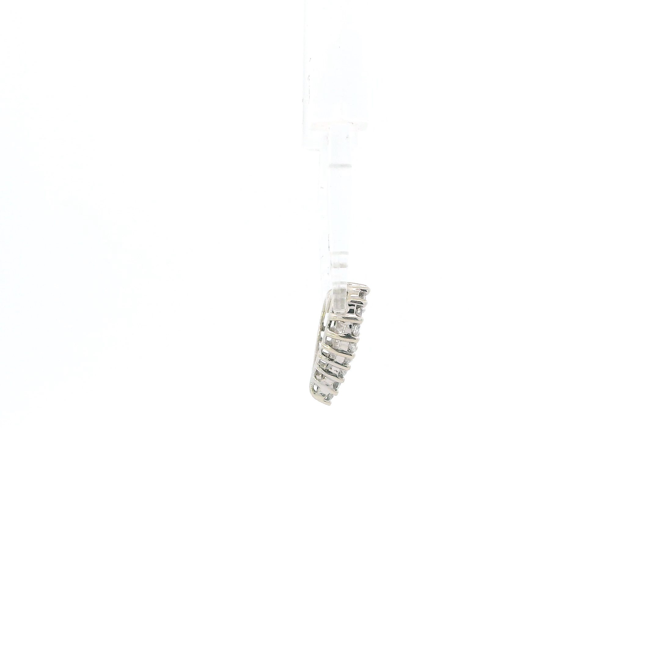 14K White Gold Diamond Heart Pendant - 0.40ct
