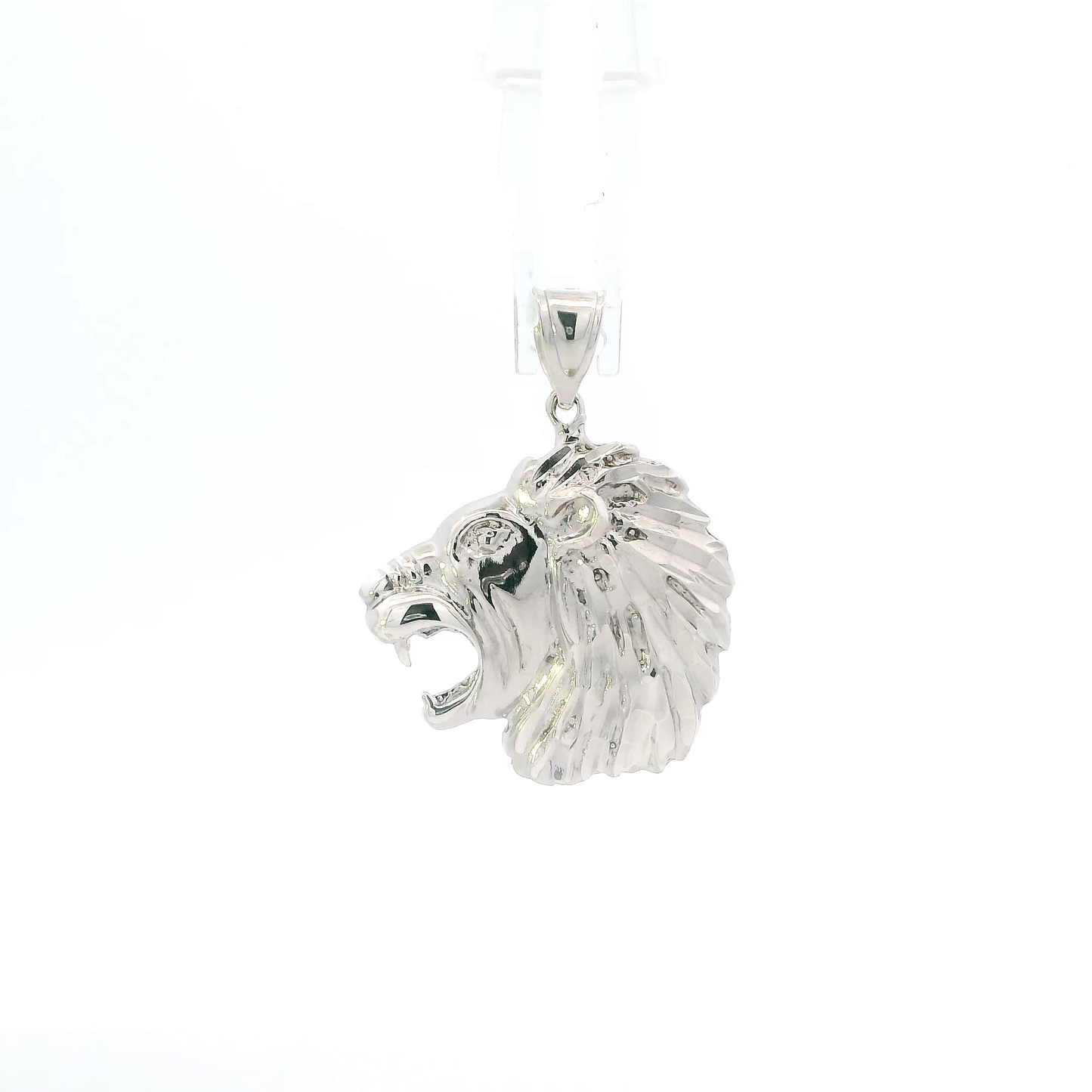 Silver Lion Head Pendant