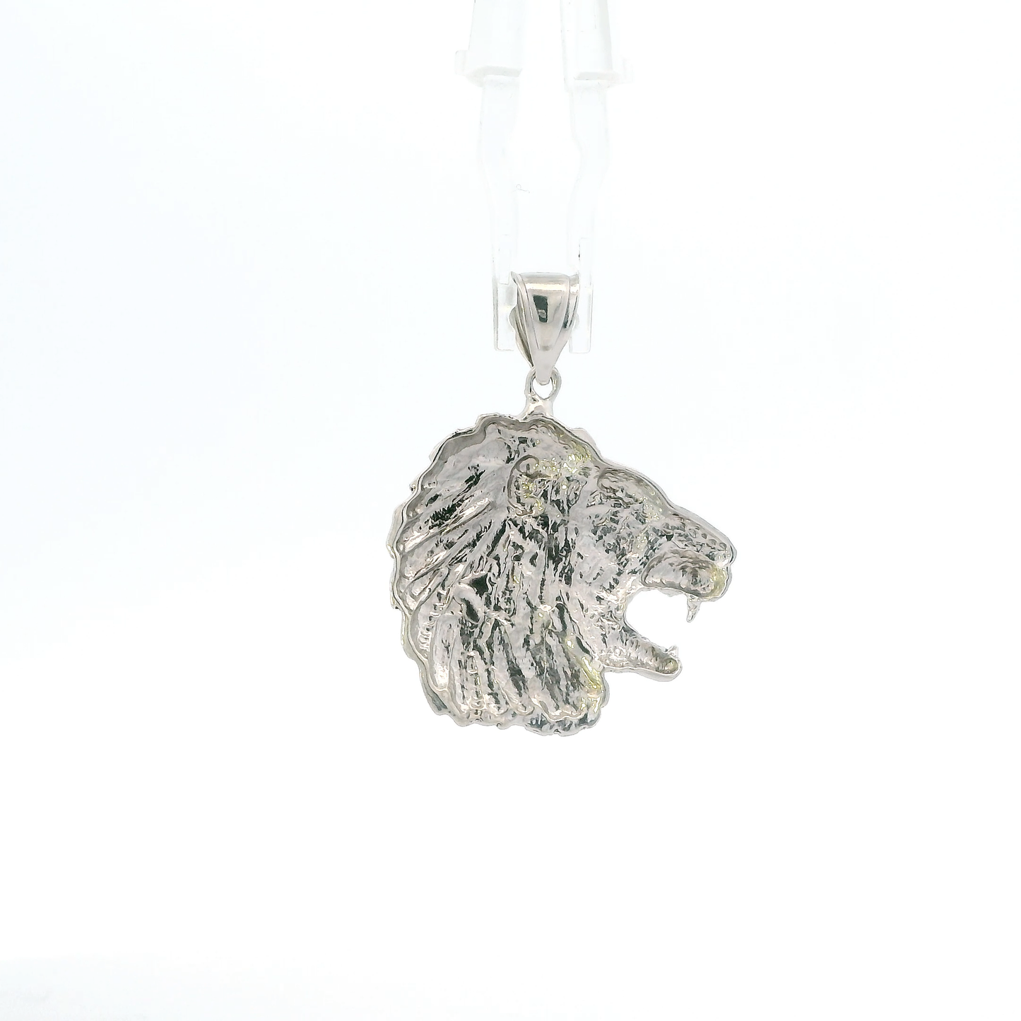 Silver Lion Head Pendant