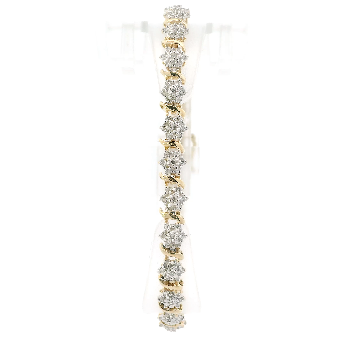 14K Yellow Gold 7" Diamond Tennis Bracelet - 0.70ct