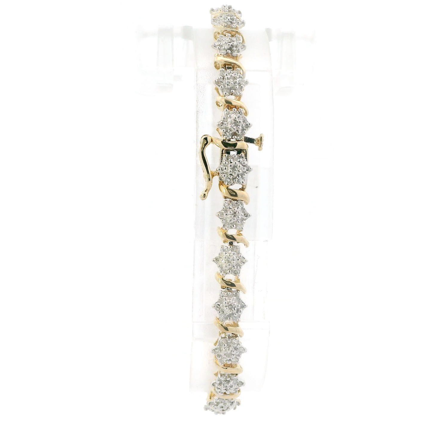 14K Yellow Gold 7" Diamond Tennis Bracelet - 0.70ct