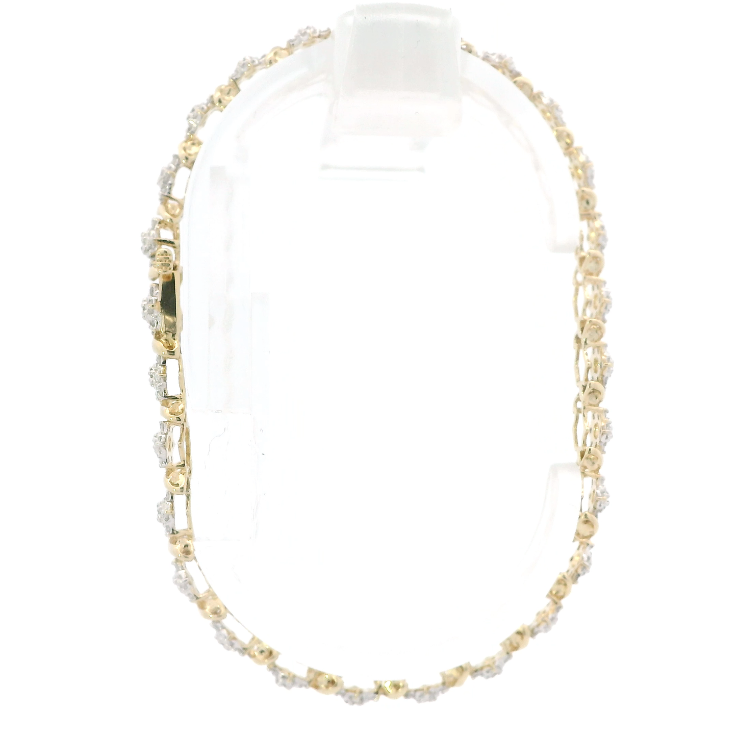 14K Yellow Gold 7" Diamond Tennis Bracelet - 0.70ct