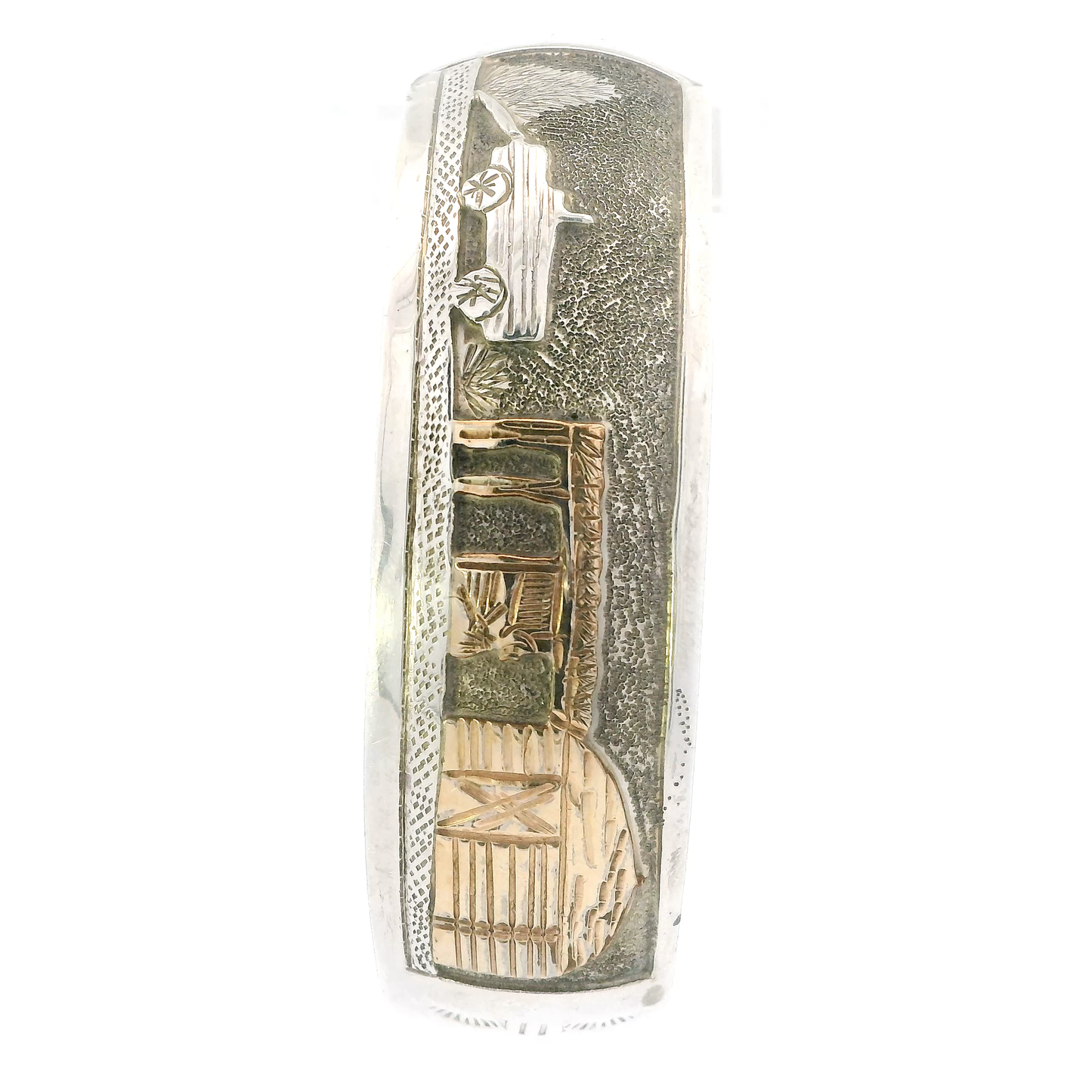 Silver Navajo "Storyteller" Cuff Bracelet