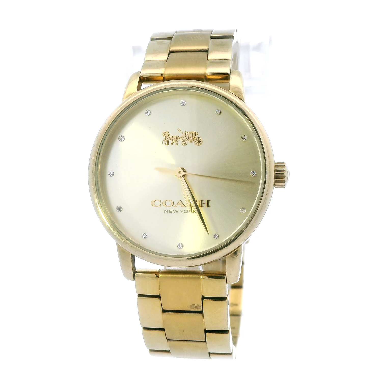 Coach Gold Tone Womens Wristwatch