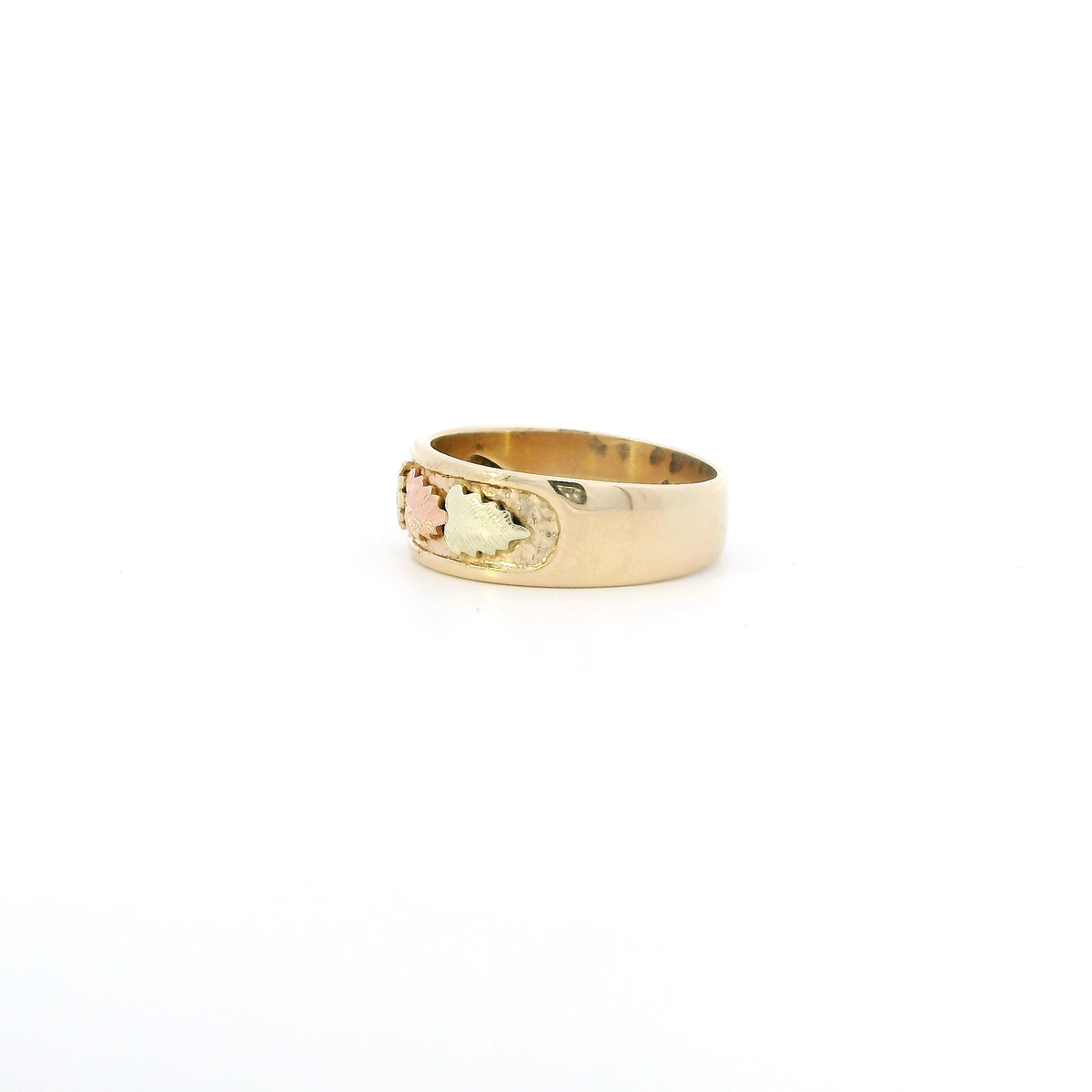 10K Yellow & Rose Gold Black Hills Gold Grape Vine Womens Ring