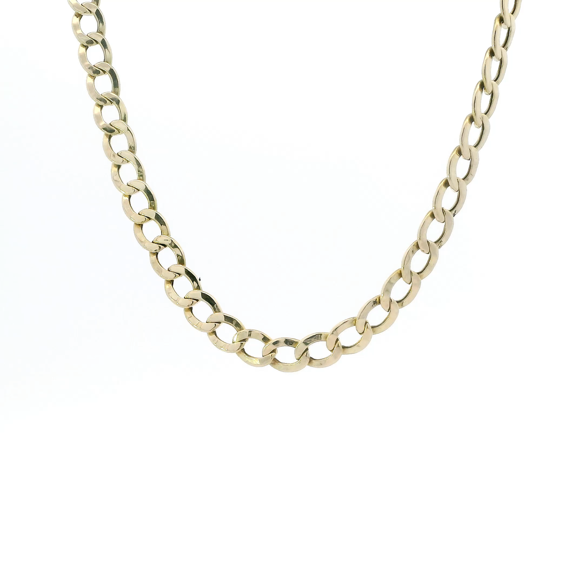 10K Yellow Gold 23.5" Hollow Curb Chain