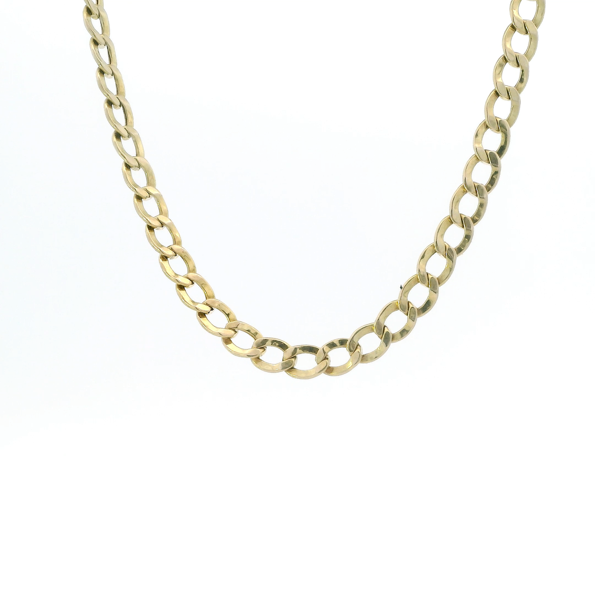 10K Yellow Gold 23.5" Hollow Curb Chain