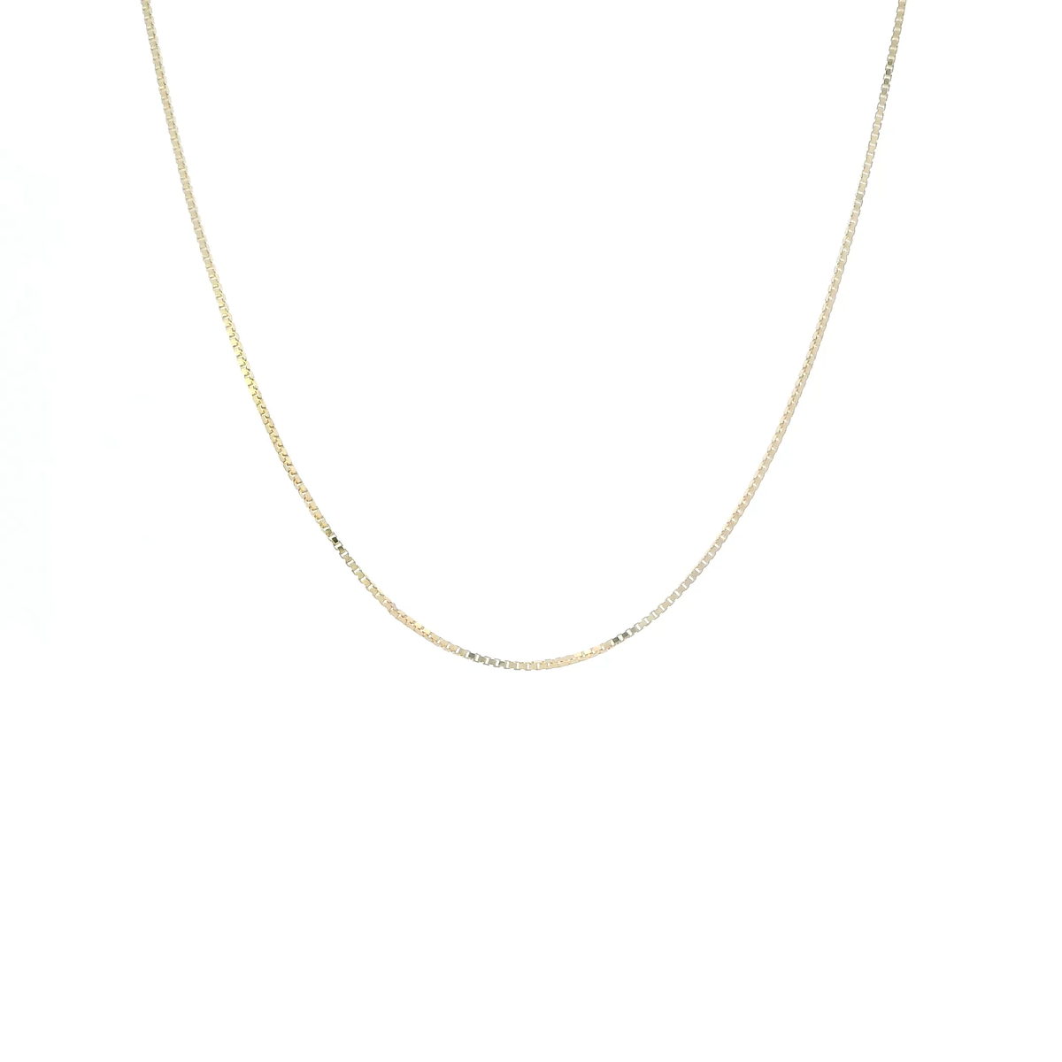 14K Yellow Gold 15.5" Box Link Chain