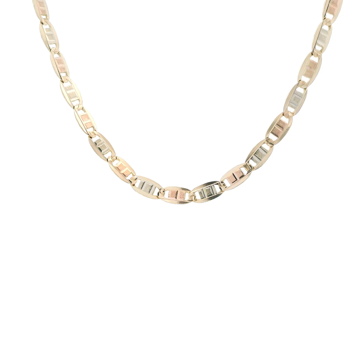 14K Rose & Yellow Gold 17.5" Mariner Chain