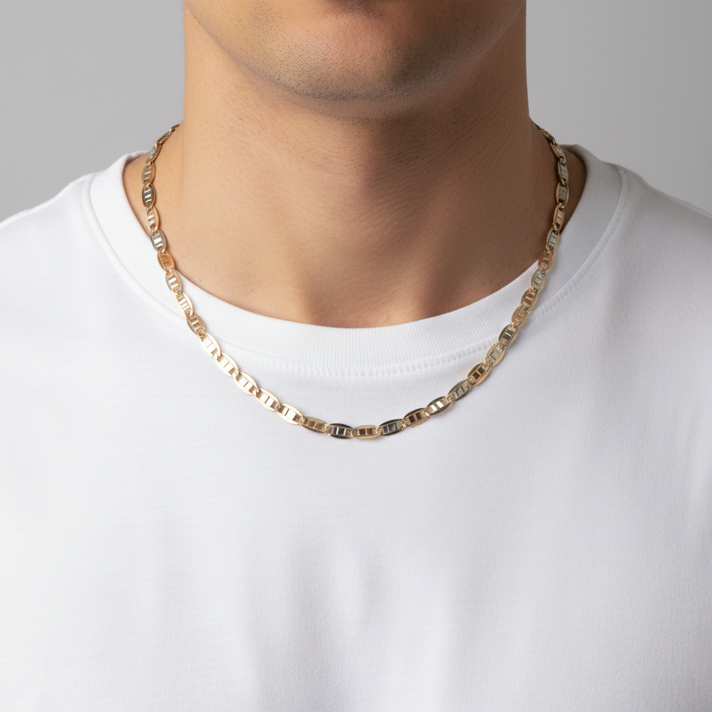 14K Rose & Yellow Gold 17.5