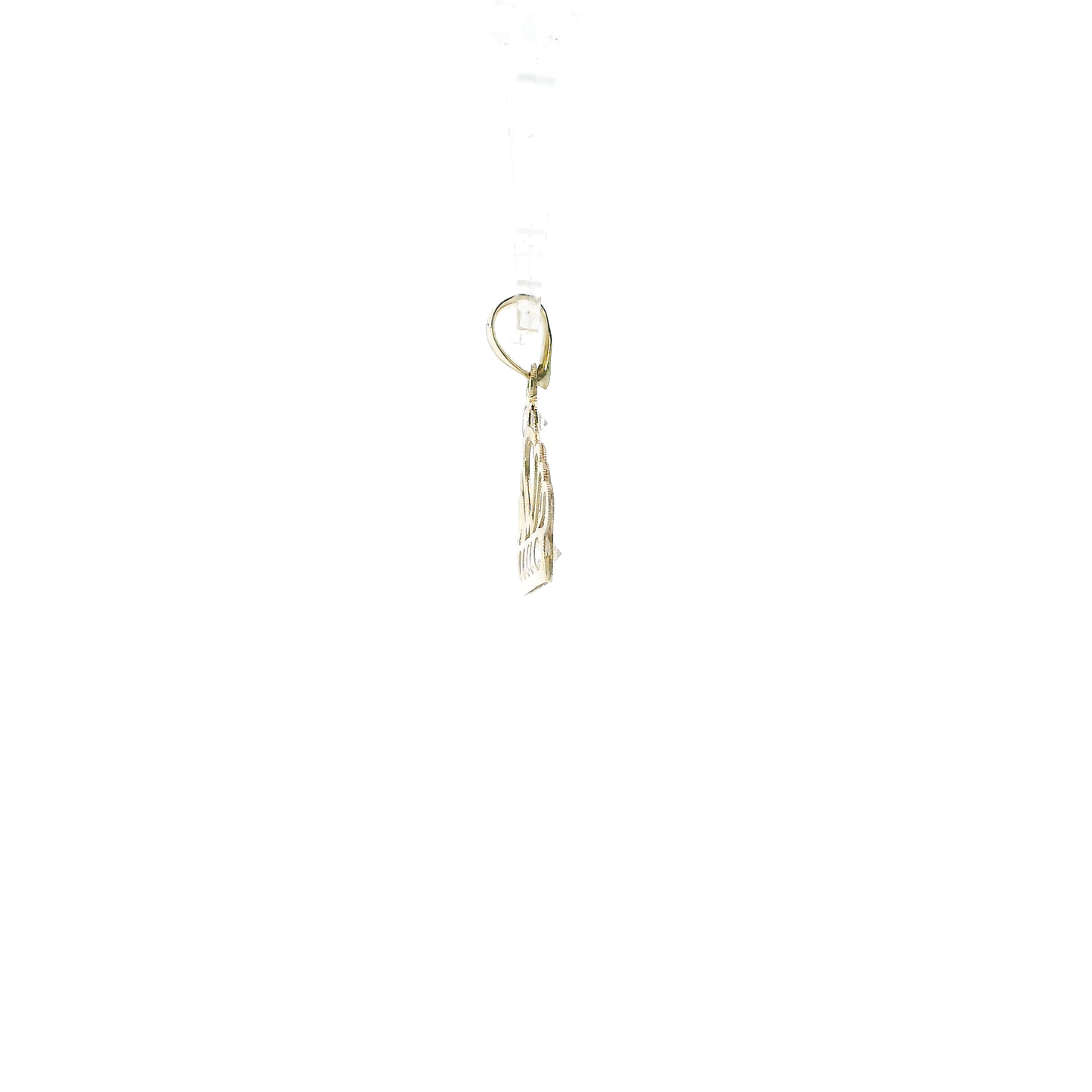 10K Yellow Gold Cz Crown Pendant