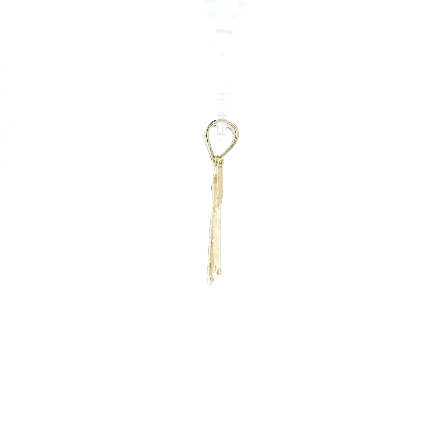 10K Yellow Gold Diamond Cut Letter "K" Pendant