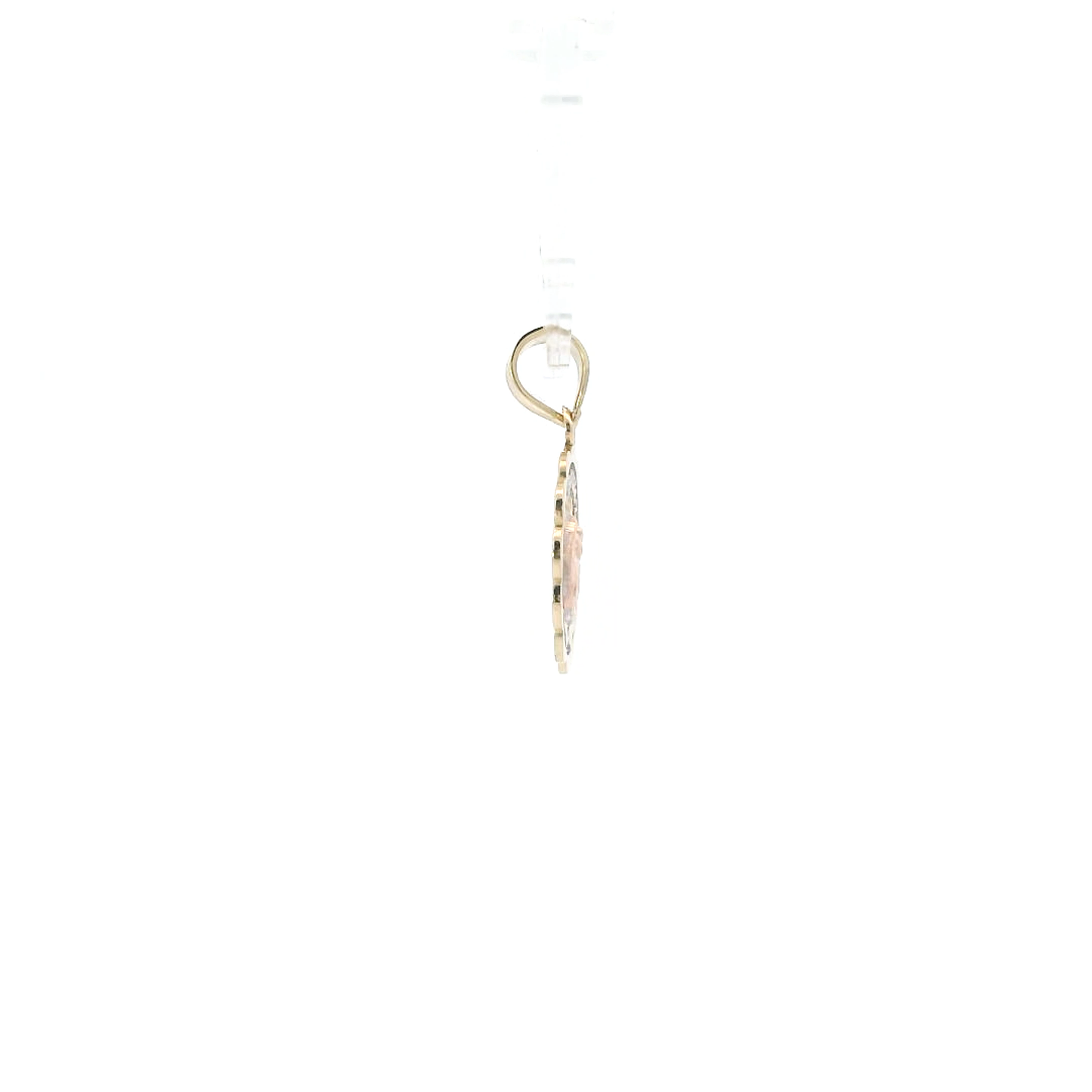 14K Tri Color Gold "Mi Bautizo" Pendant