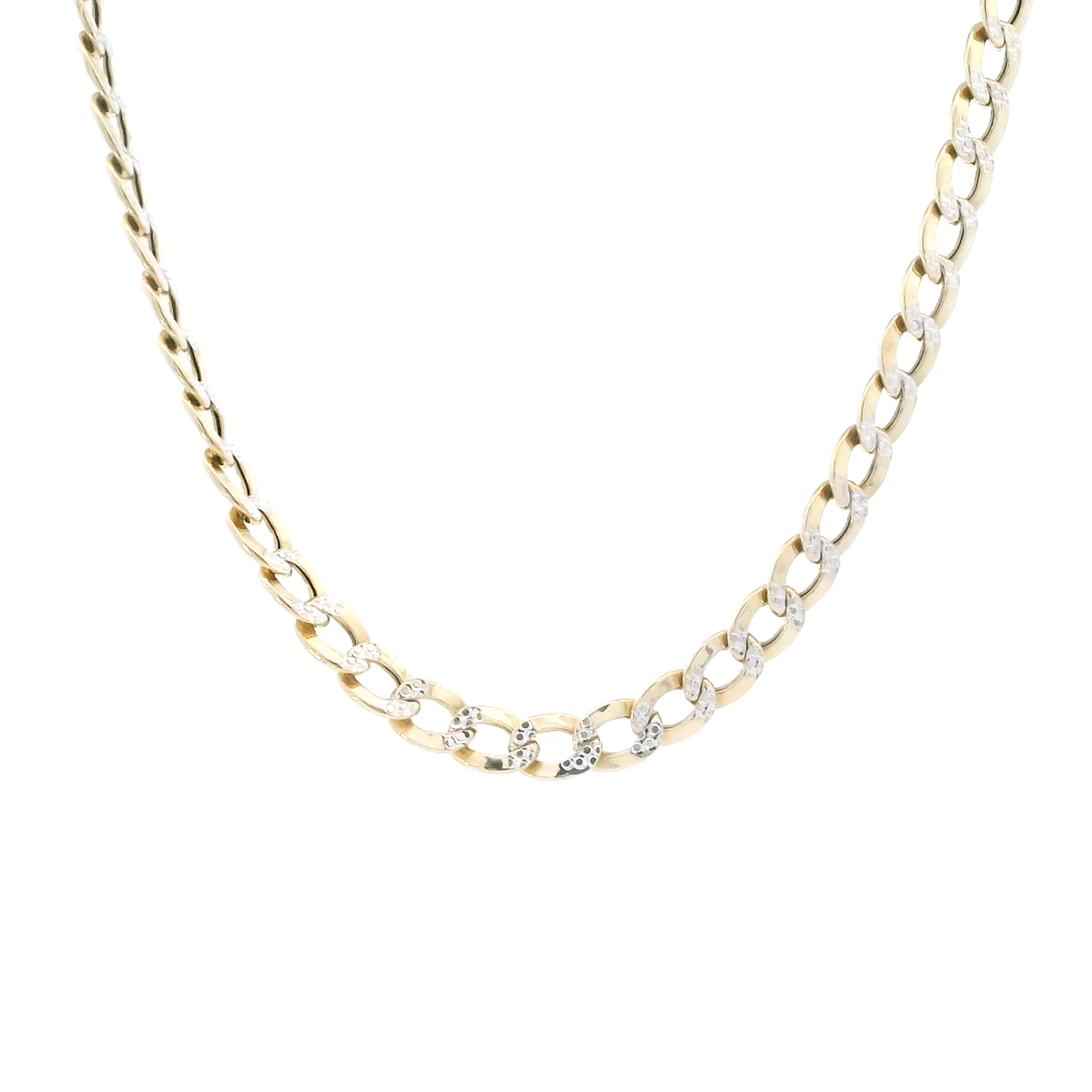 10K Yellow Gold 22" Hollow Curb Chain