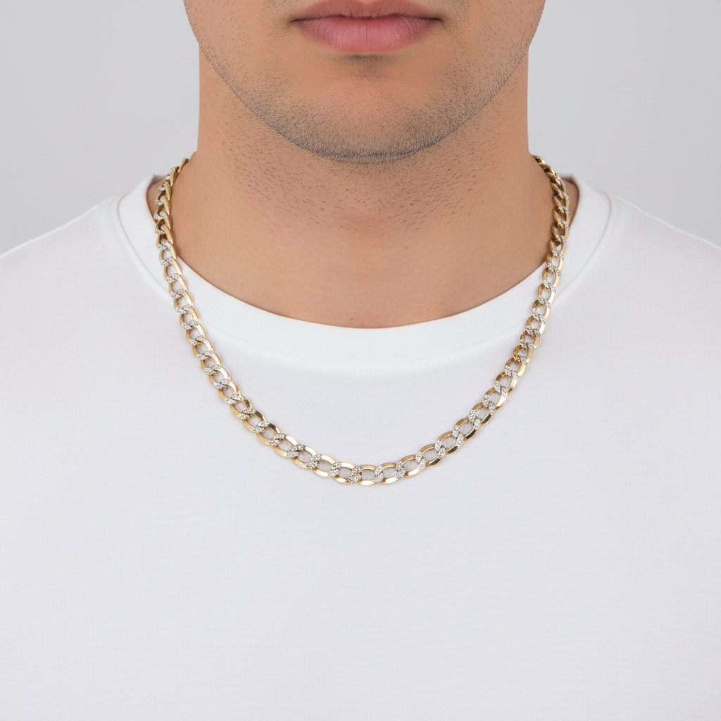 10K Yellow Gold 22" Hollow Curb Chain