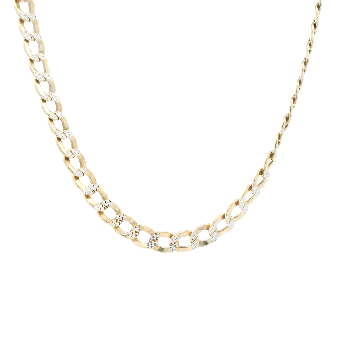 10K Yellow Gold 22" Hollow Curb Chain