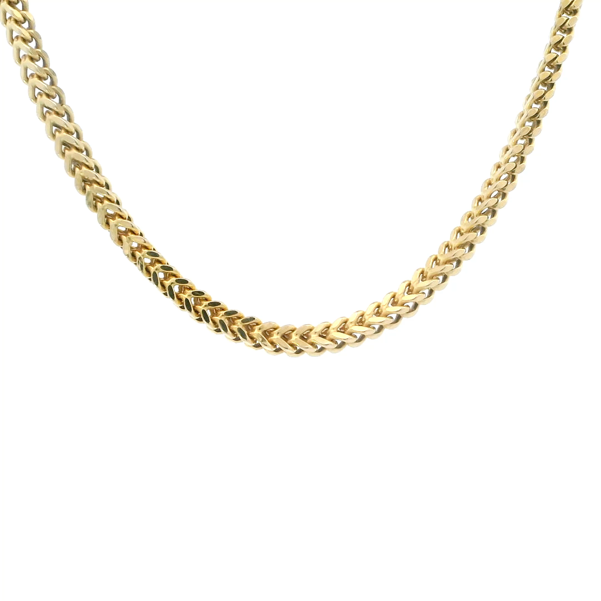 10K Yellow Gold 22" Hollow Franco Chain