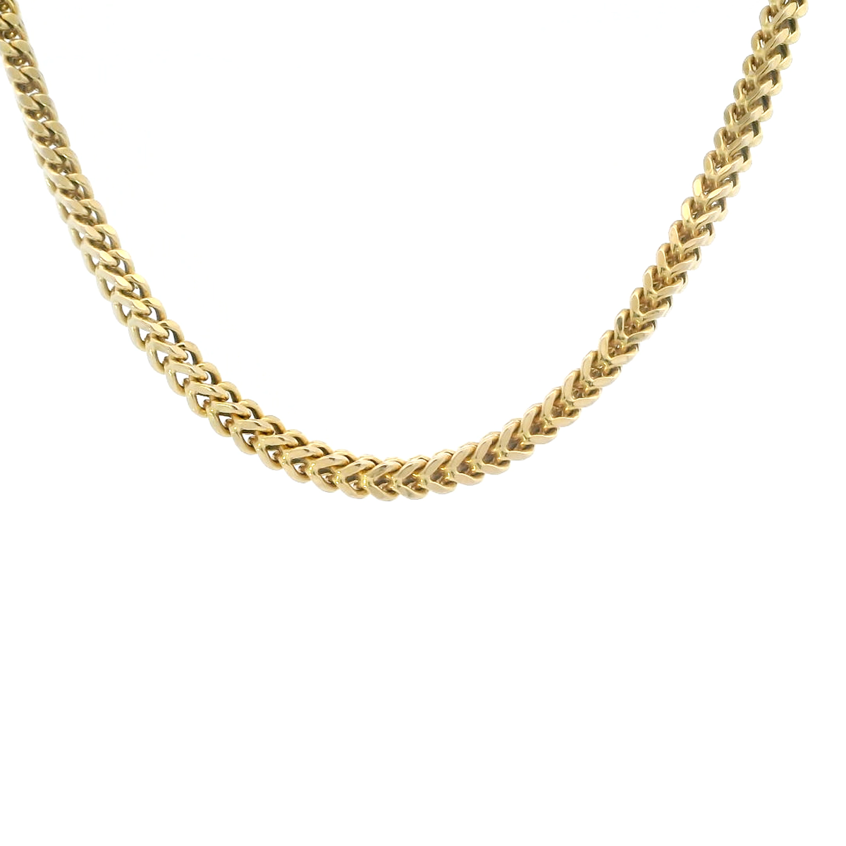 10K Yellow Gold 22" Hollow Franco Chain