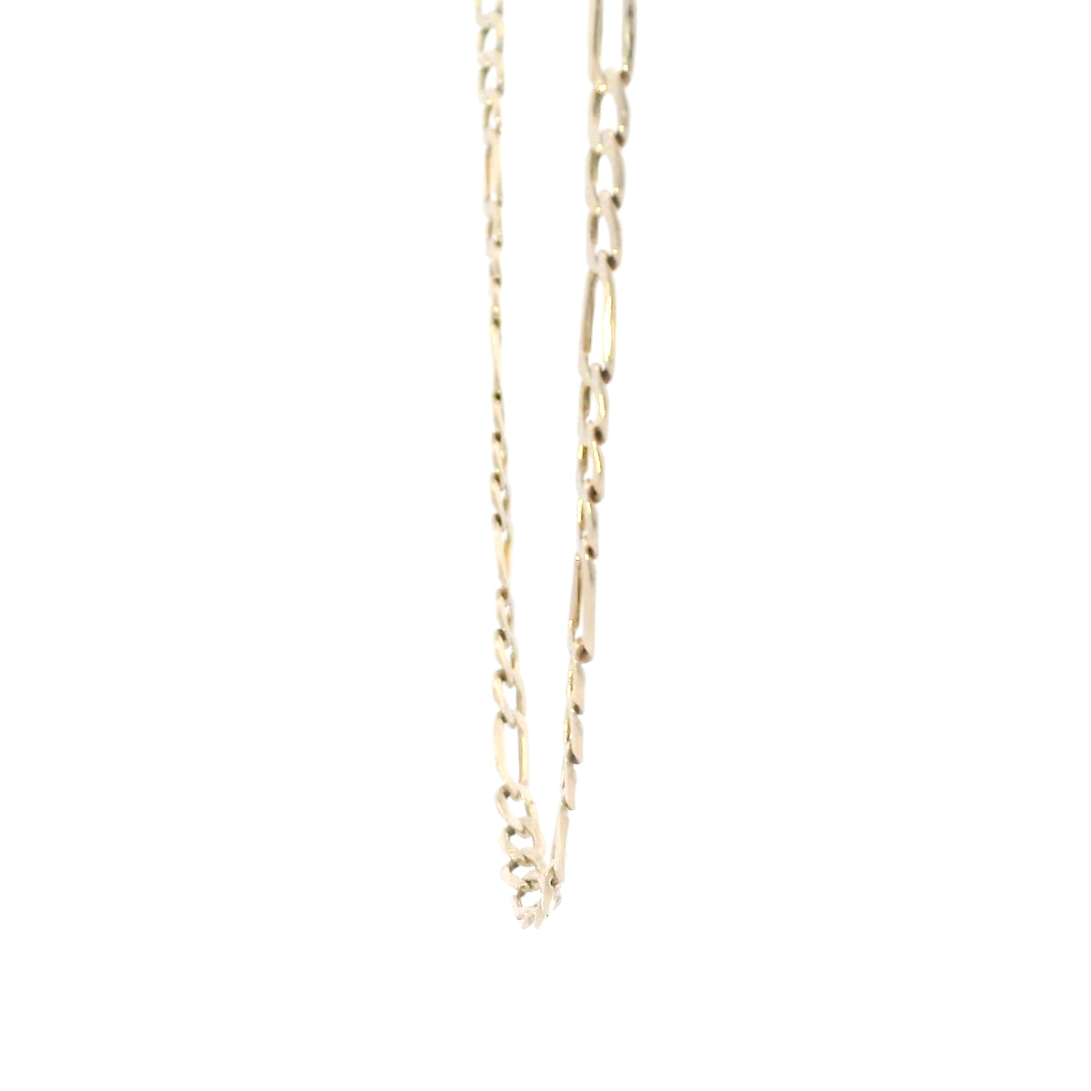 10K Yellow Gold 26" Diamond Cut Hollow Figaro Chain