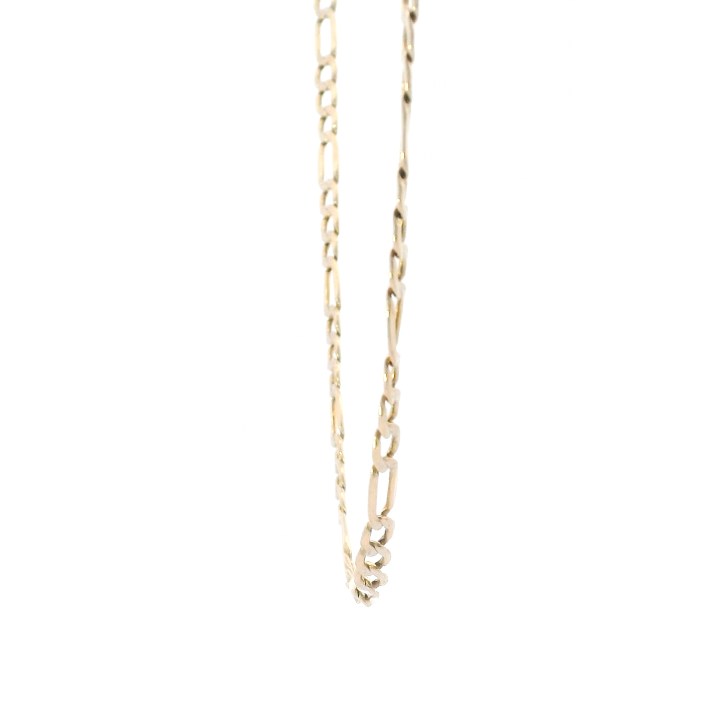 10K Yellow Gold 26" Diamond Cut Hollow Figaro Chain