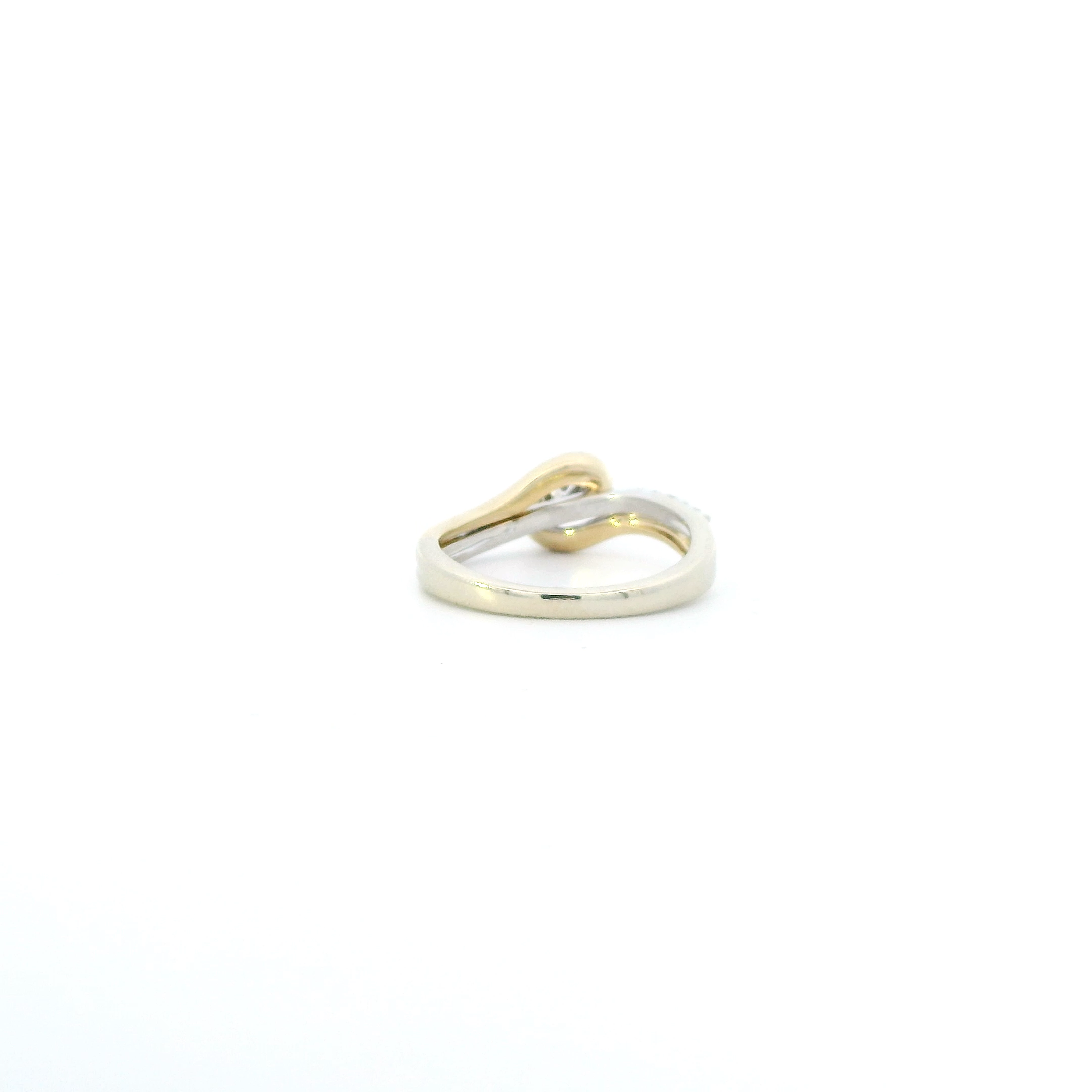 14K Yellow & White Gold Diamond Womens Ring - 0.21ct