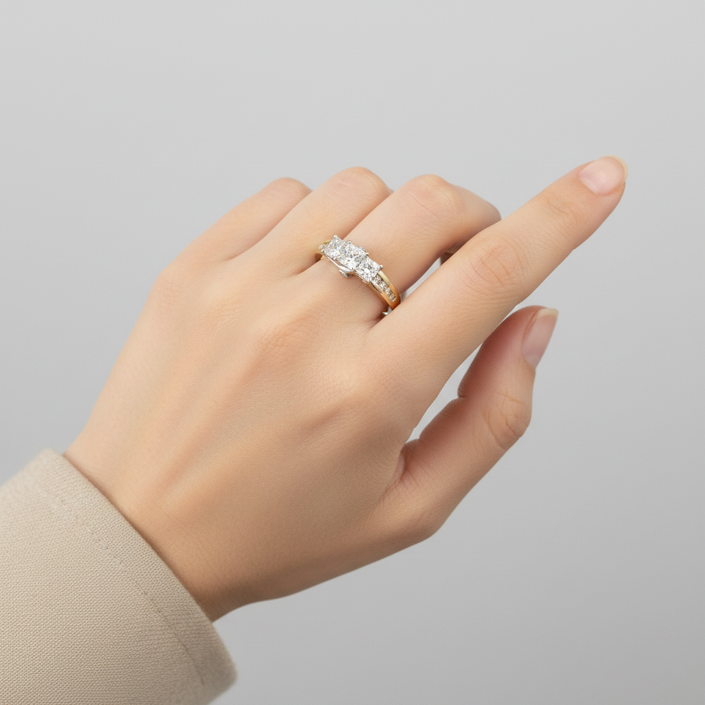 14K Yellow Gold Diamond Womens Ring - 1.01ct