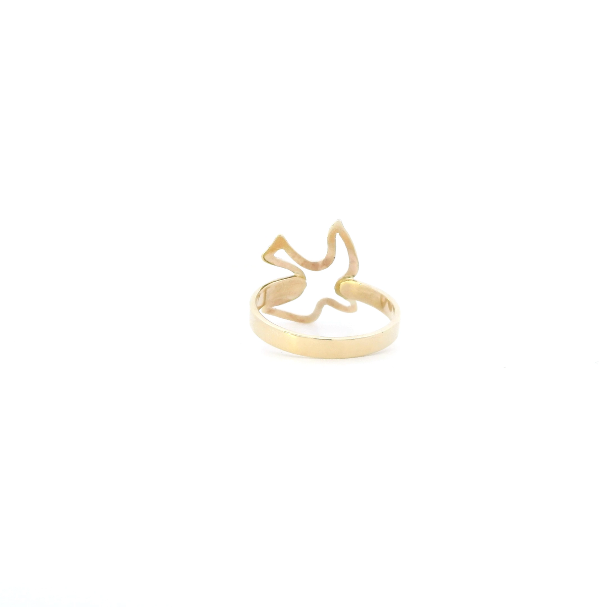 10K Yellow Gold Cut Out Dove Ring