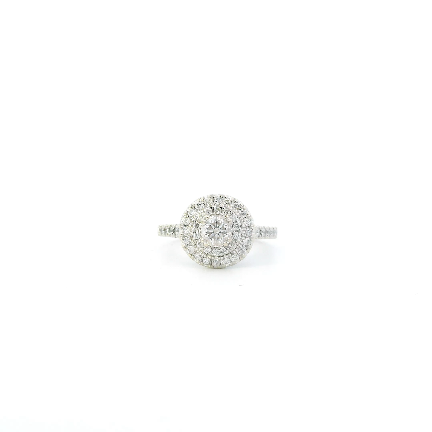 14K White Gold Diamond Womens Ring - 0.93ct
