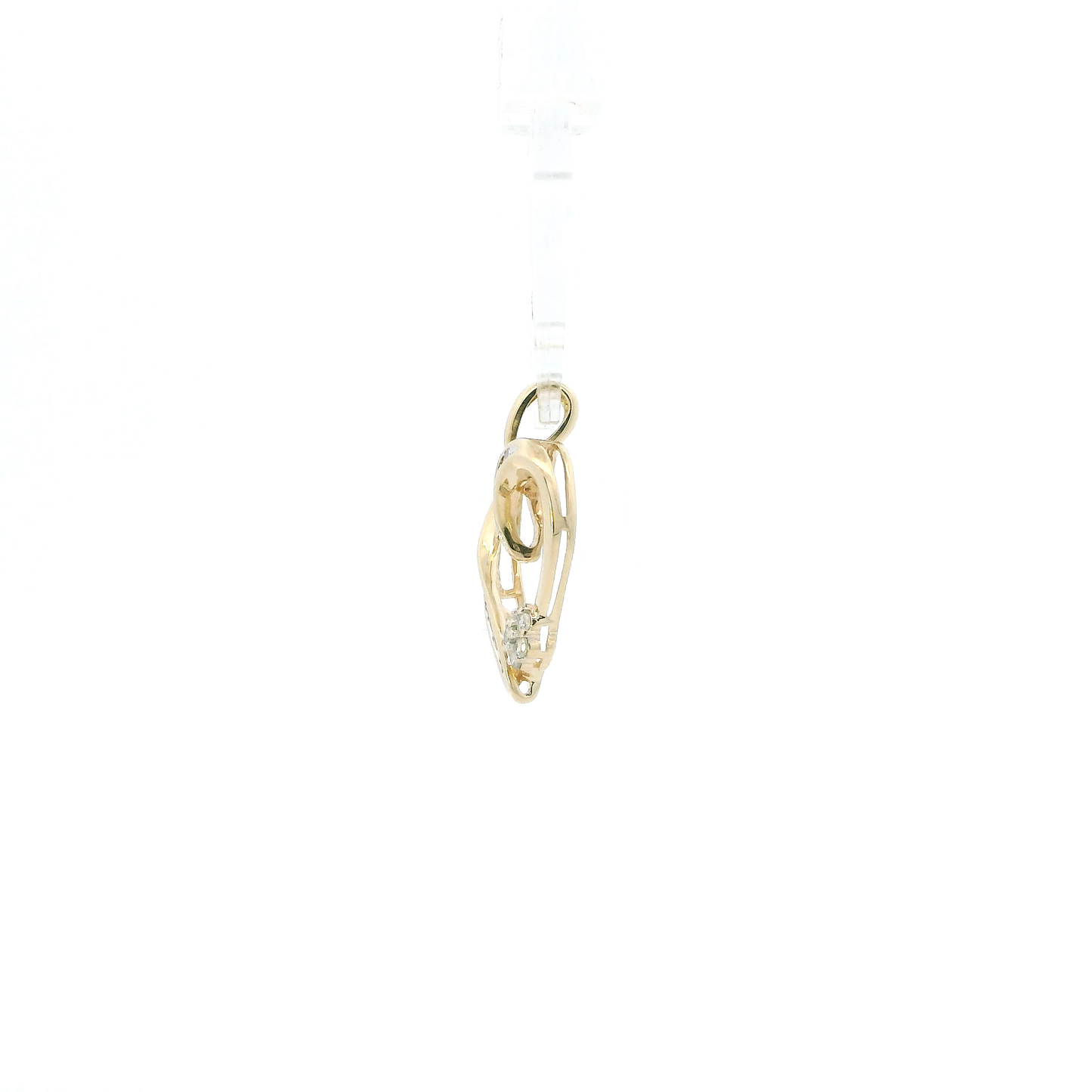 10K Yellow Gold Diamond Heart Pendant