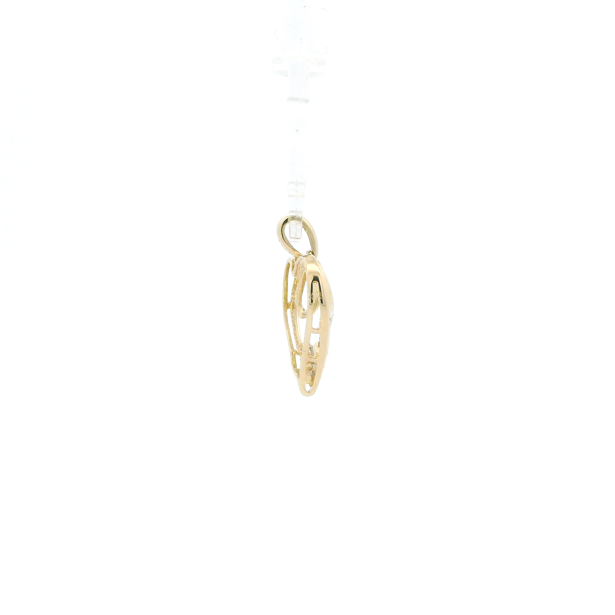 10K Yellow Gold Diamond Heart Pendant