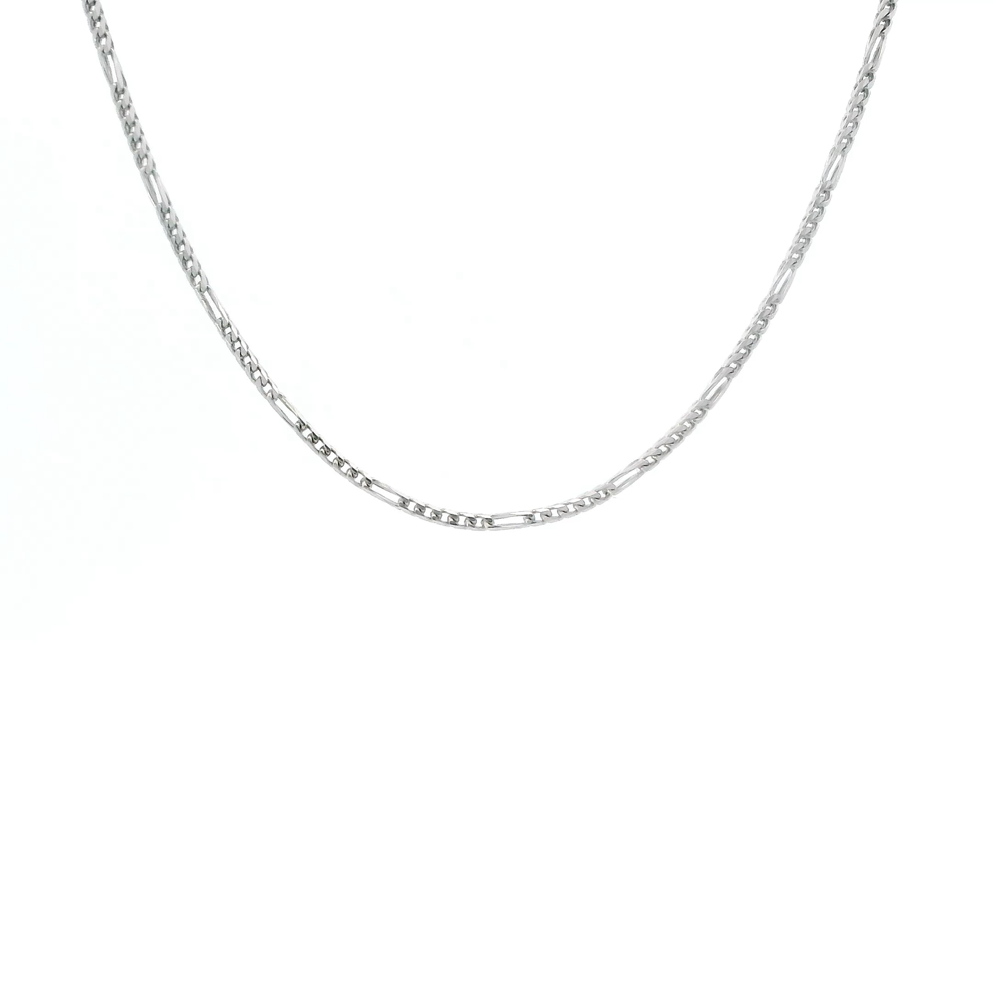 14K White Gold 17.5" Wheat Chain