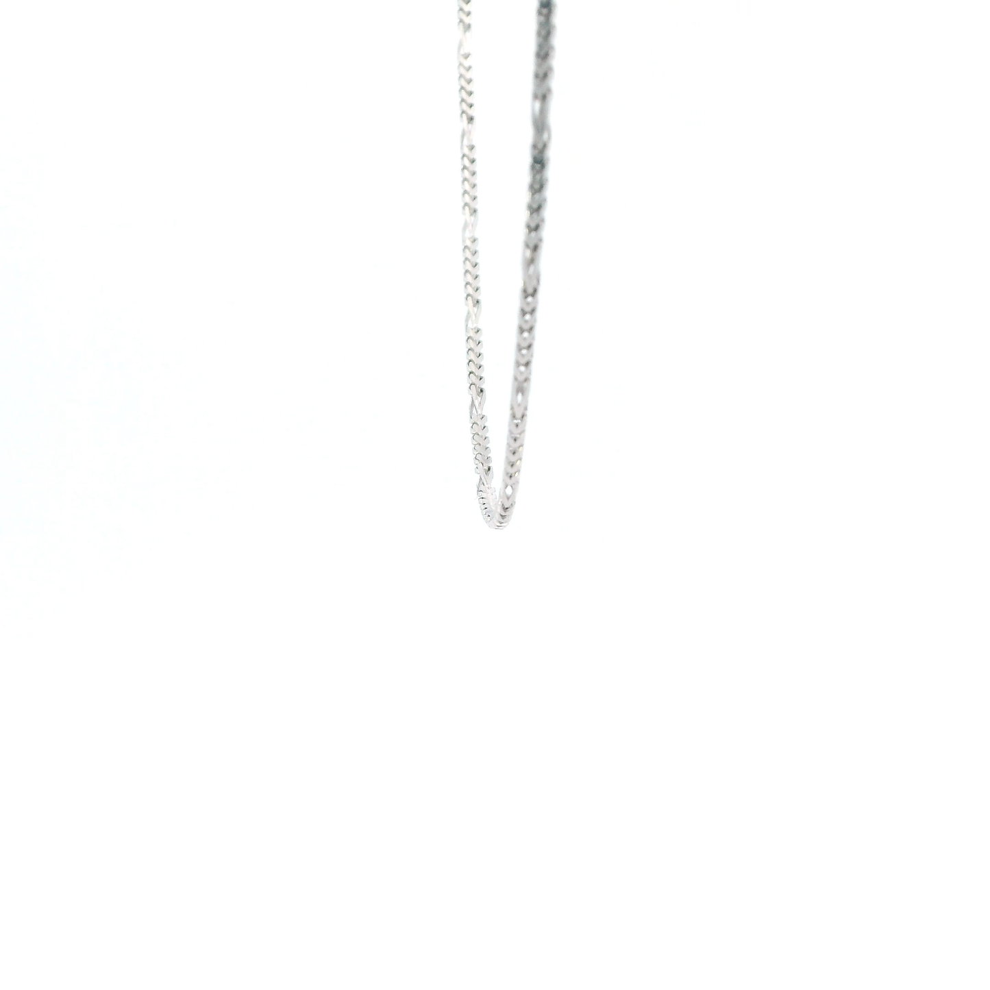 14K White Gold 17.5" Wheat Chain