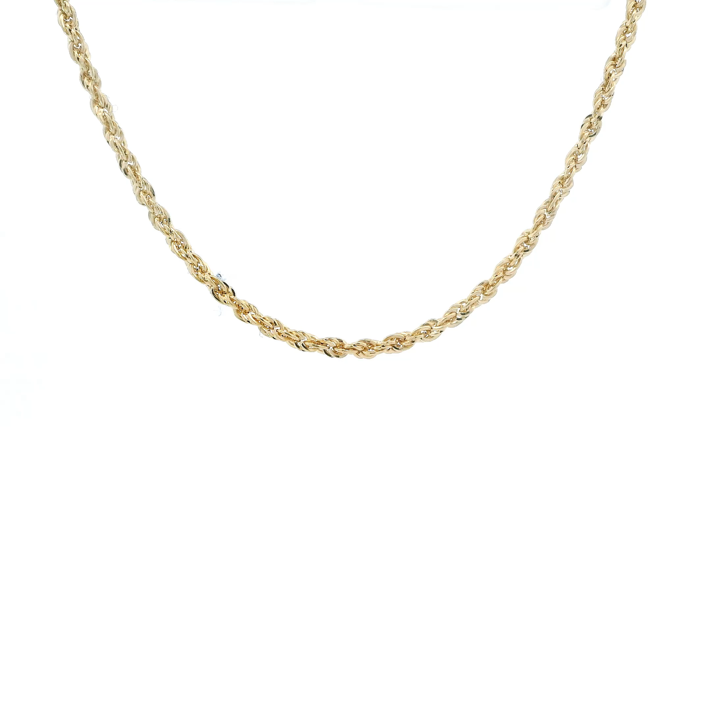 10K Yellow Gold 18" Hollow Rope Chain