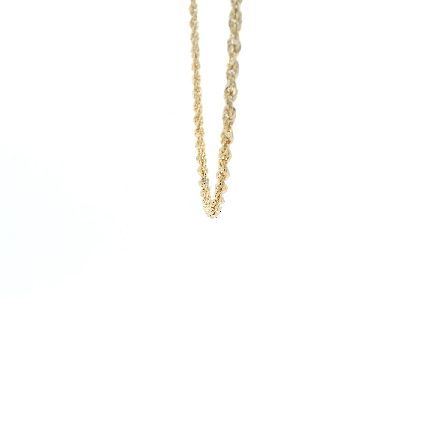 10K Yellow Gold 18" Hollow Rope Chain