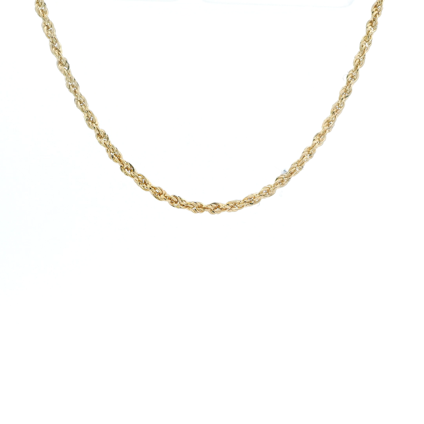10K Yellow Gold 18" Hollow Rope Chain