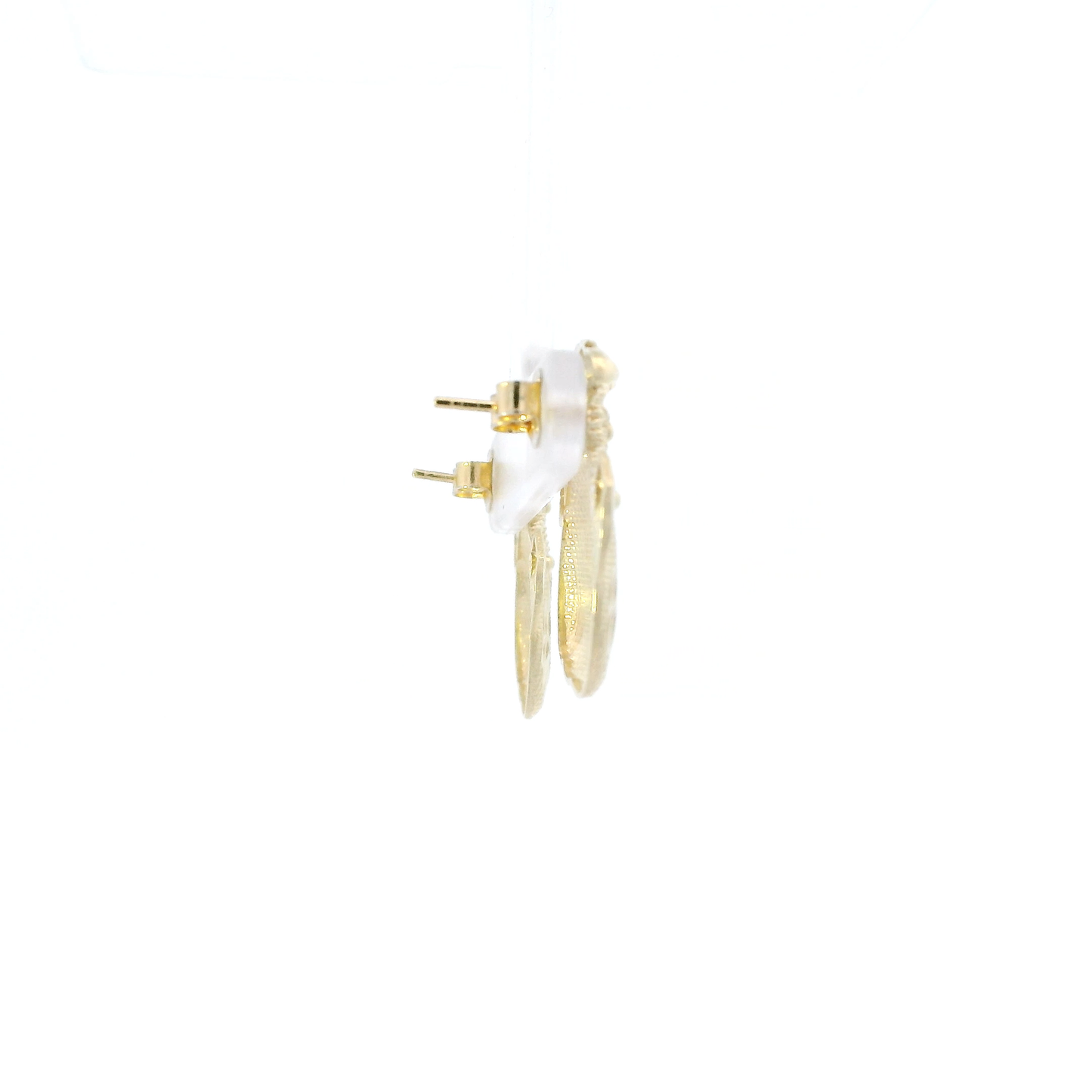 10K Yellow Gold Money Bag Stud Earrings