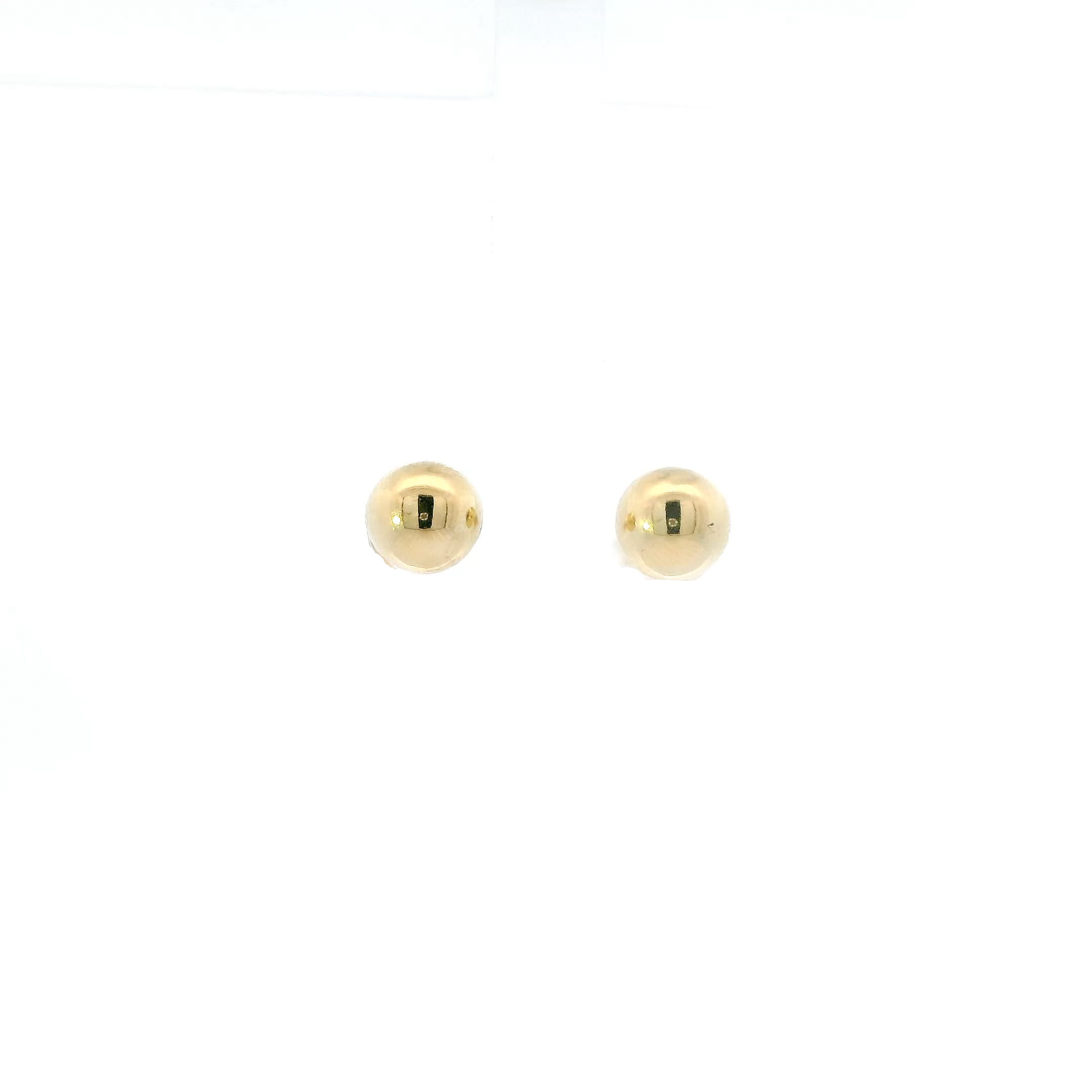 18K Yellow Gold Ball Stud Earrings