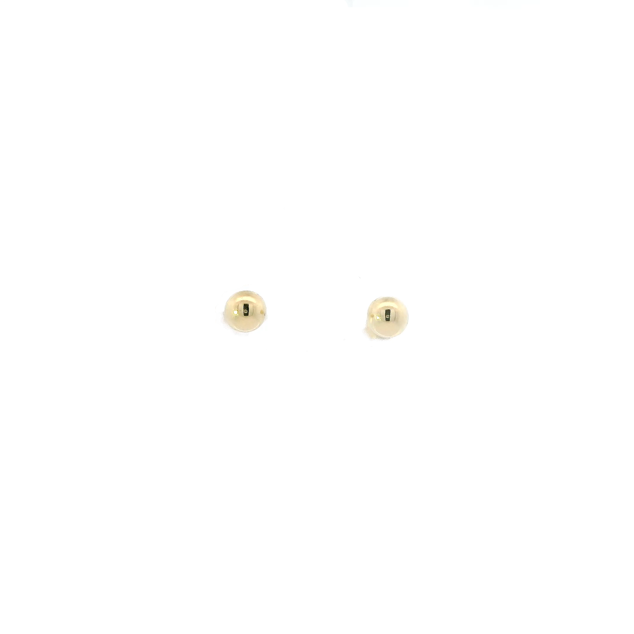 18K Yellow Gold Ball Stud Earrings