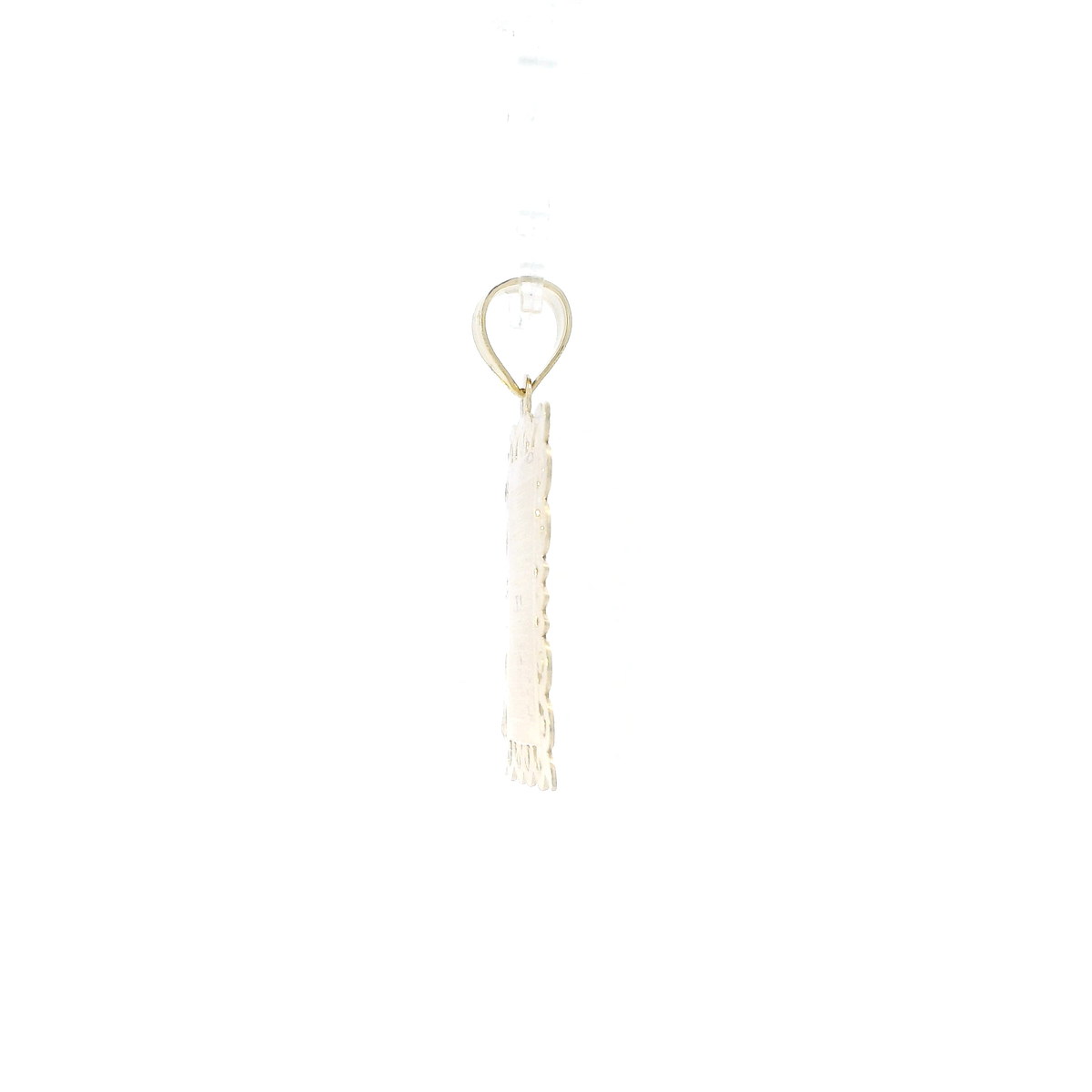 10K Yellow Gold Letter "H" Square Pendant