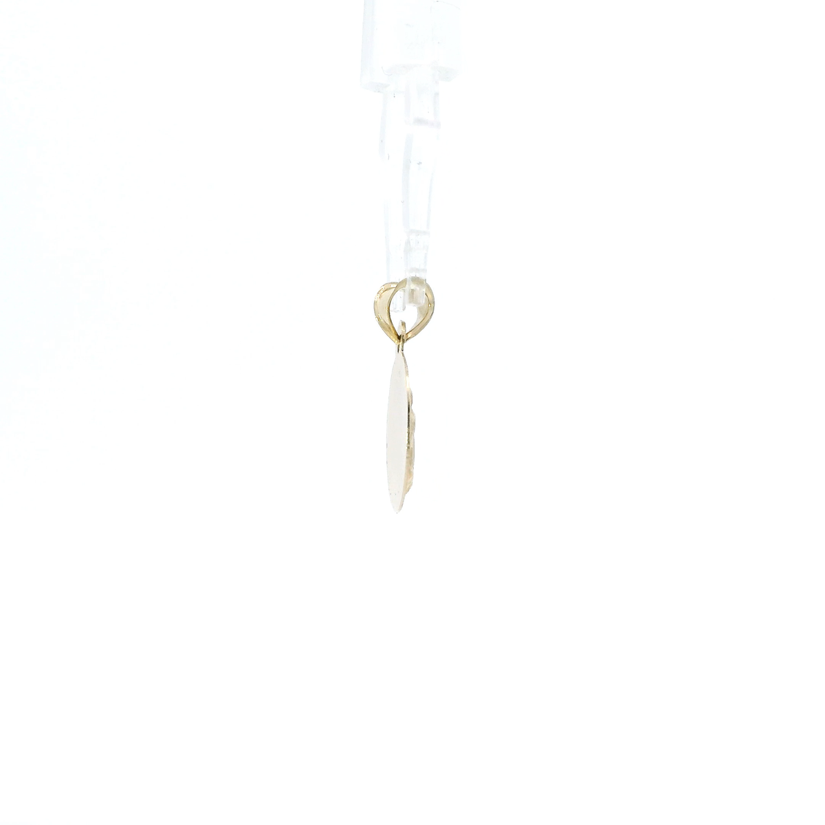 14K Tri Color Gold Round Religious Pendant