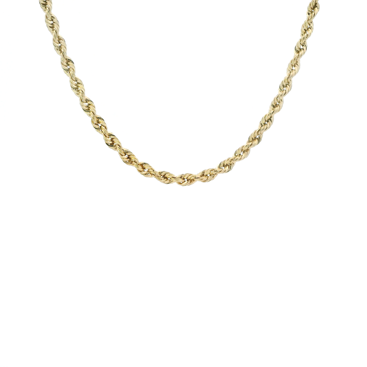 14K Yellow Gold 16" Hollow Rope Chain