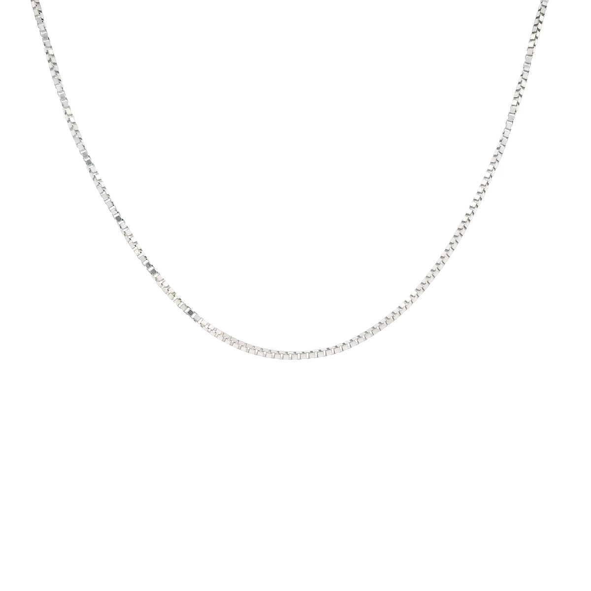 14K White Gold 16" Box Chain